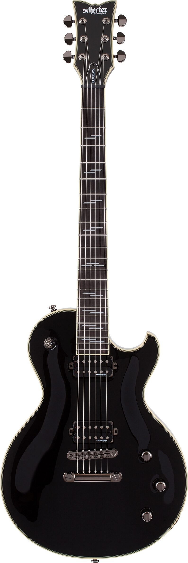 Schecter Solo-II Blackjack Electric Guitar, Gloss Black, Open Box (Very Good), Action Position Back