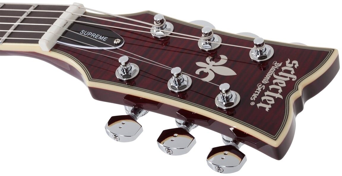 Schecter Solo II Supreme Electric Guitar, Black Cherry, Open Box (Very Good), view