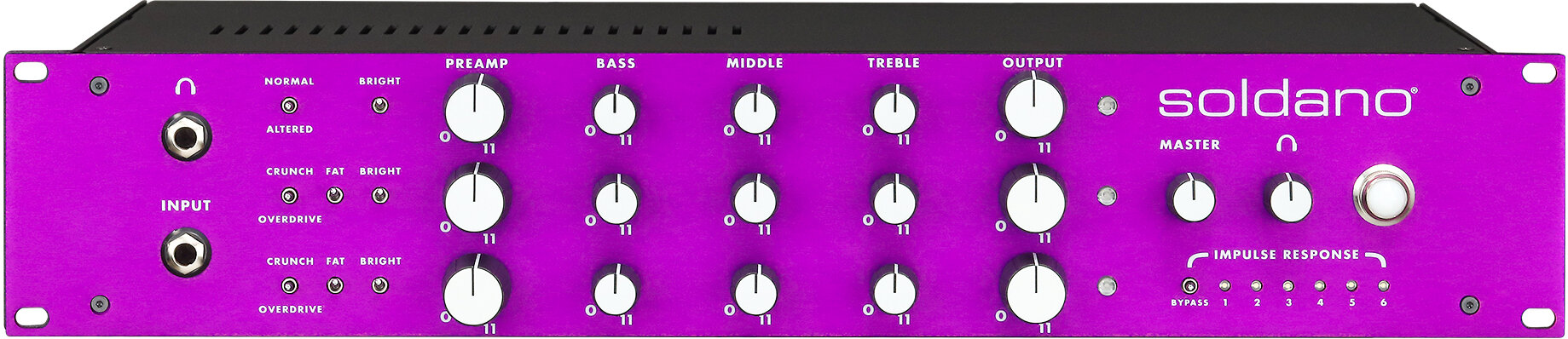 Soldano X88-IR 3-Channel All-Tube Stereo Rackmount Preamp, New, Action Position Back