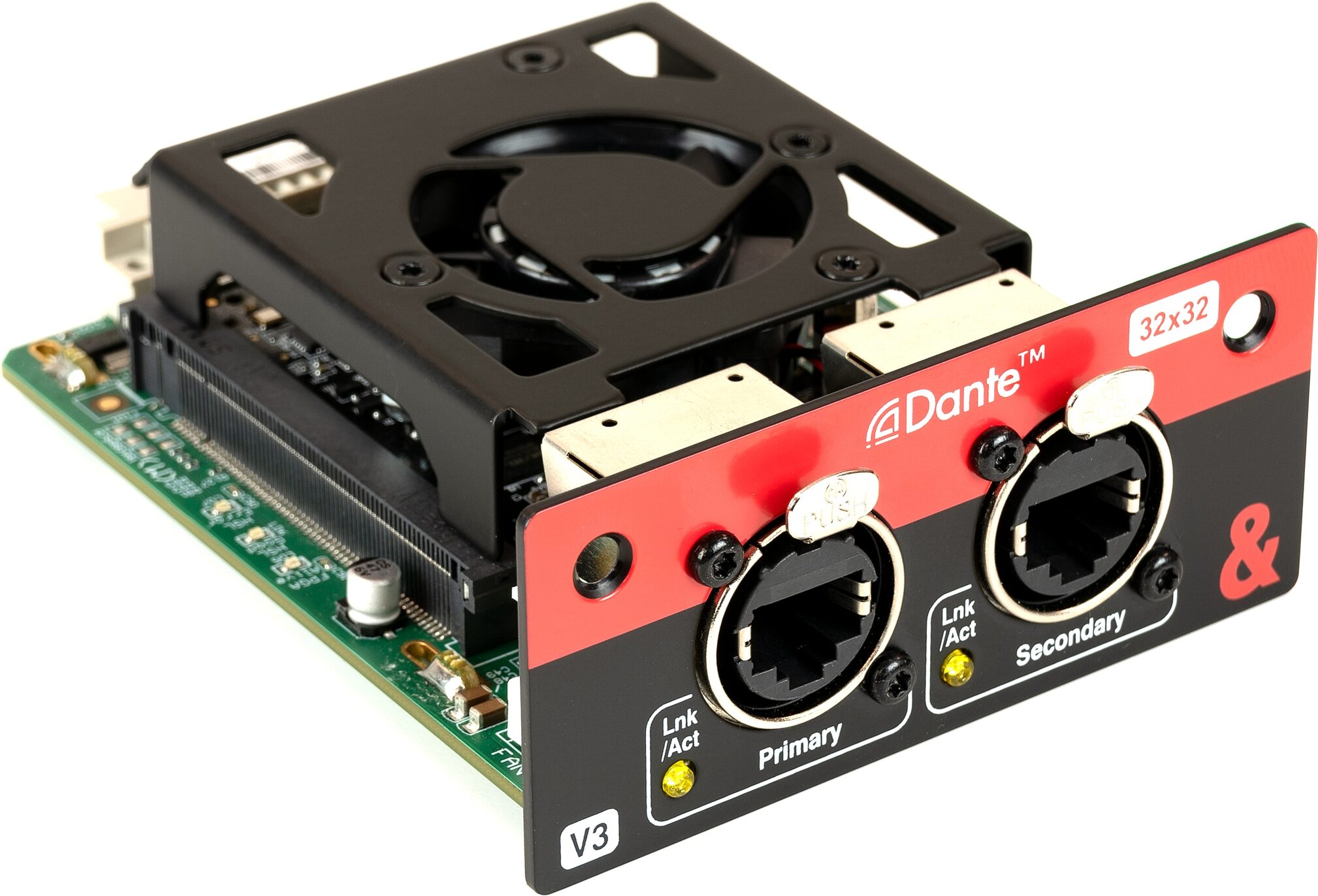 Allen and Heath SQ Dante 32x32 Network Card for SQ Mixers and AHM Processors, New, Action Position Back