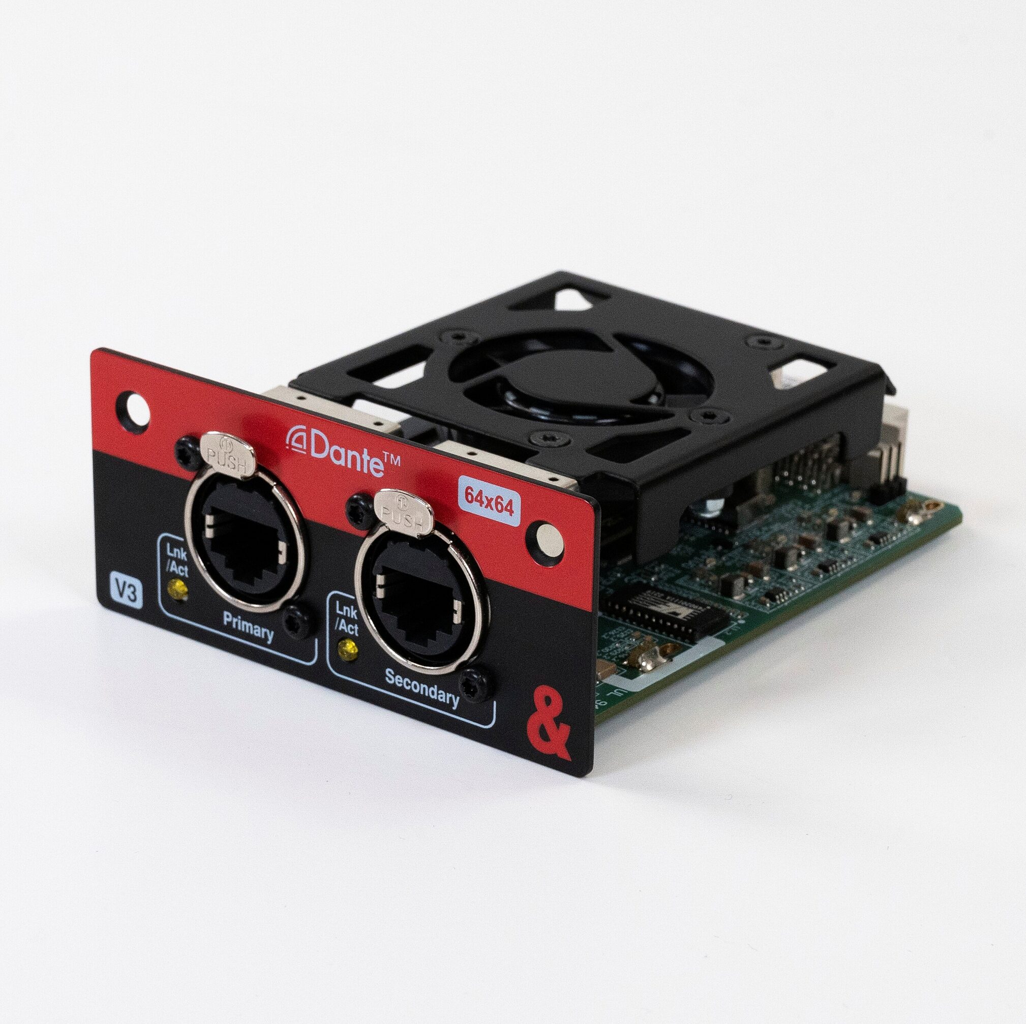 Allen and Heath SQ Dante 64x64 Network Card for SQ Mixers and AHM Processors, Action Position Back