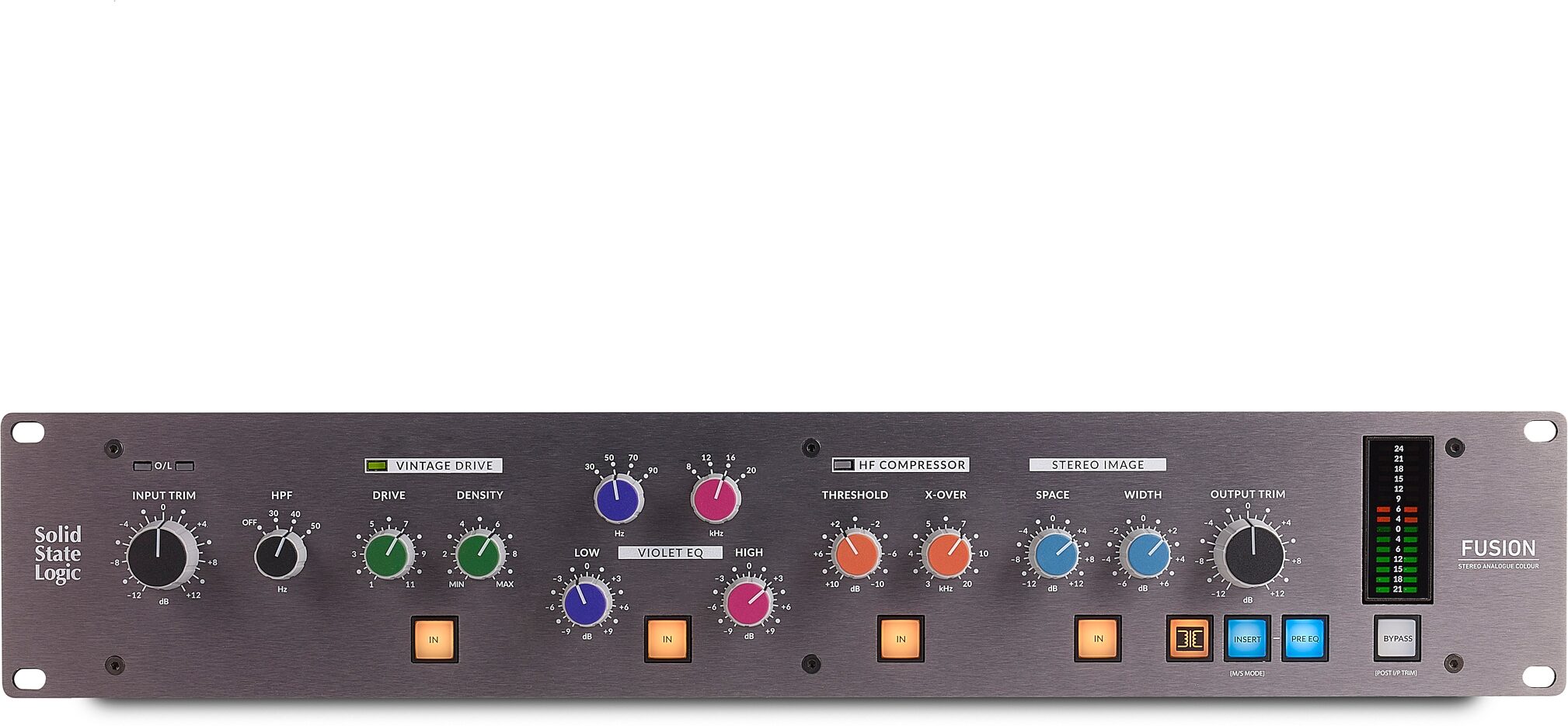 Solid State Logic SSL Fusion Stereo Analogue Color Mix Bus Processor, New, Action Position Back