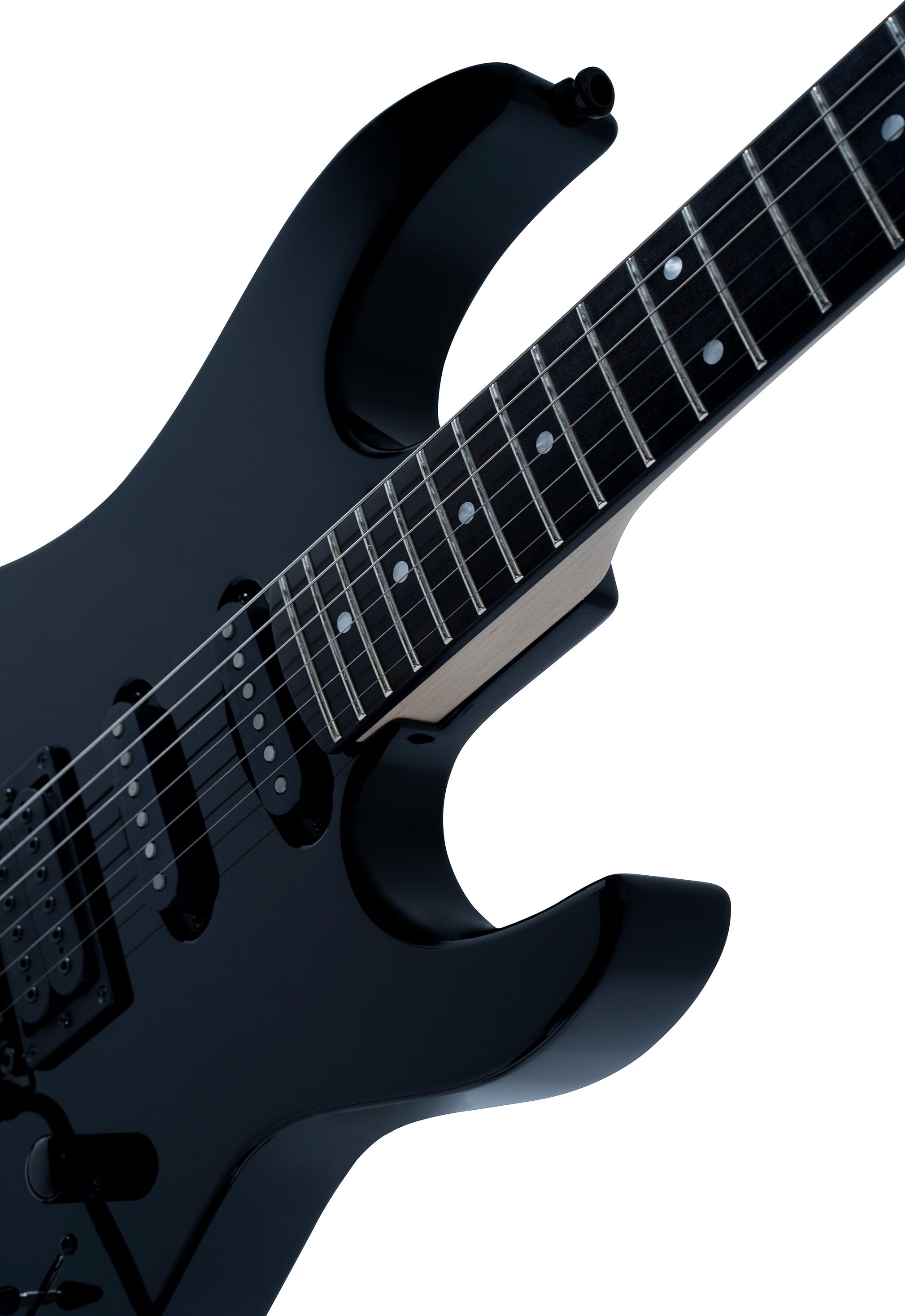 B.C. Rich ST3 Retro II Floyd Rose Electric Guitar, Black, Action Position Back