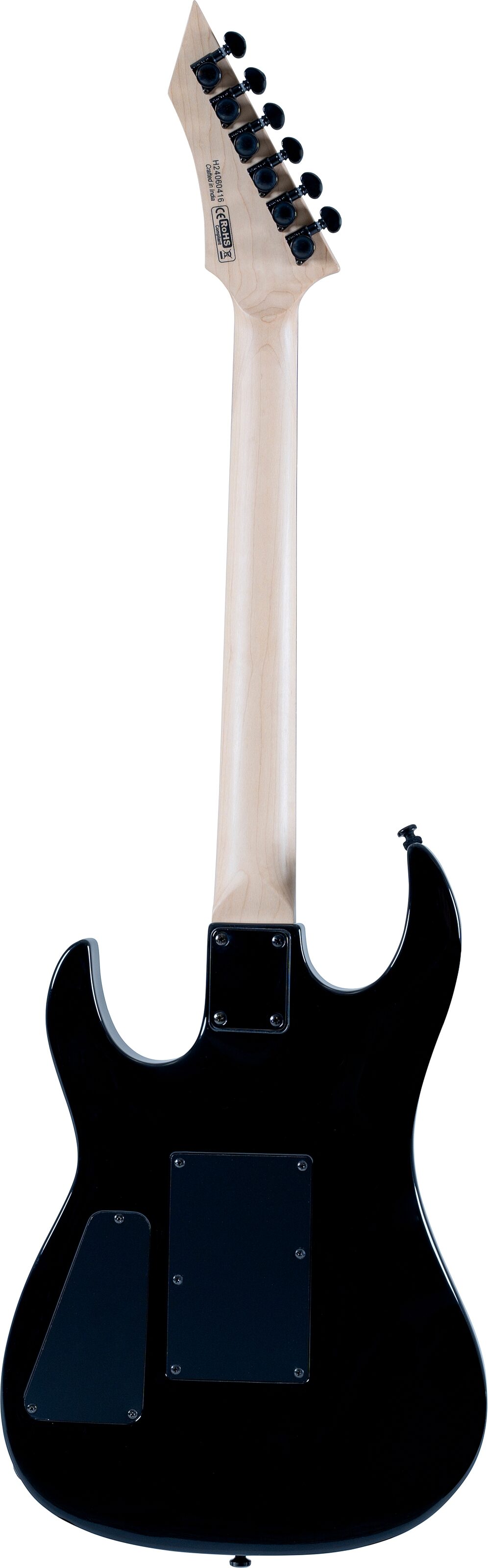 B.C. Rich ST3 Retro II Floyd Rose Electric Guitar, Black, Action Position Back