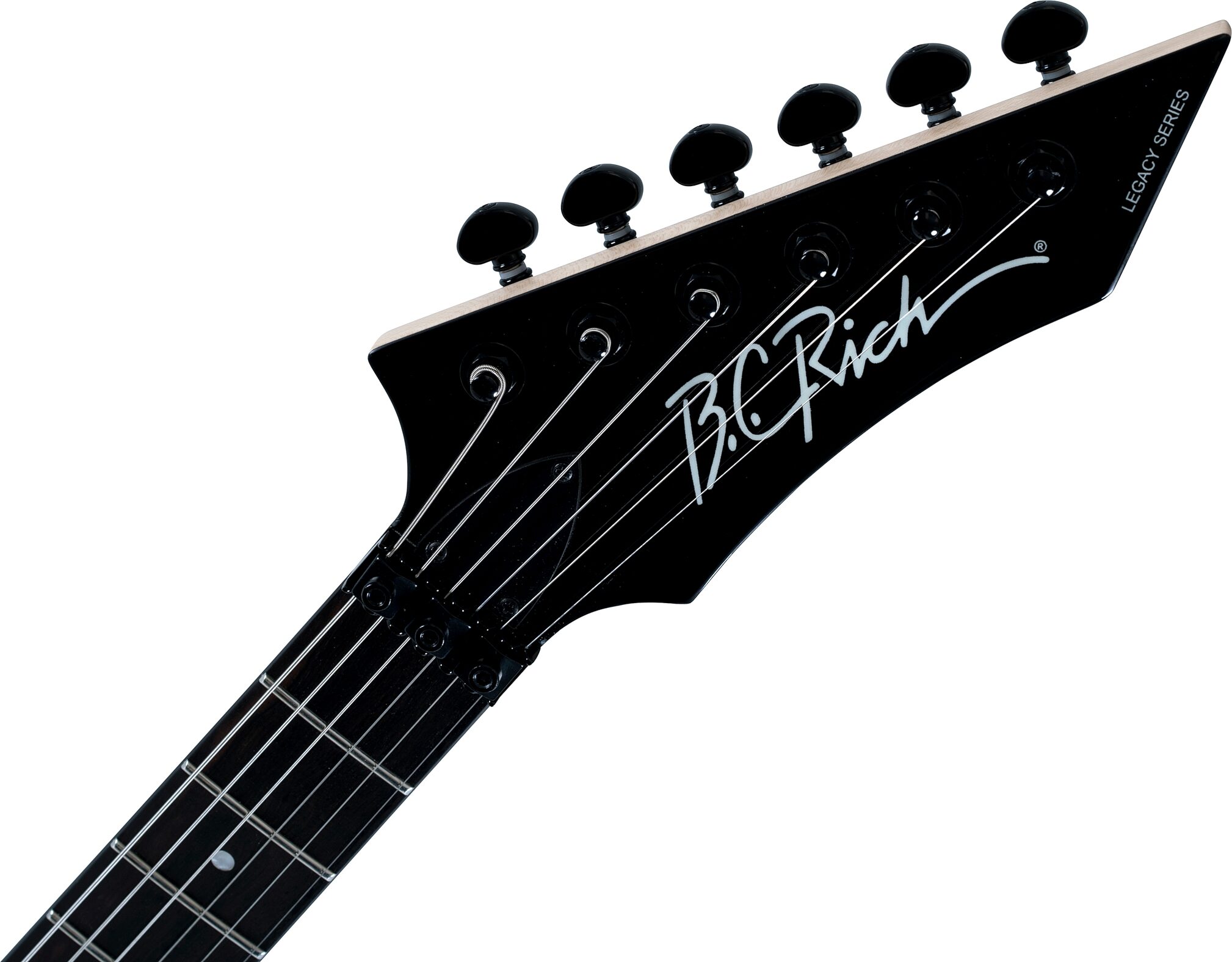 B.C. Rich ST3 Retro II Floyd Rose Electric Guitar, White, Action Position Back