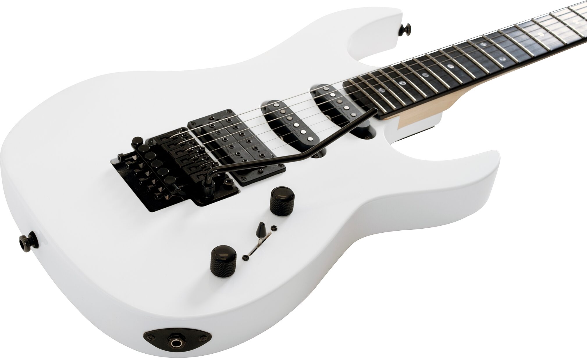 B.C. Rich ST3 Retro II Floyd Rose Electric Guitar, White, Action Position Back