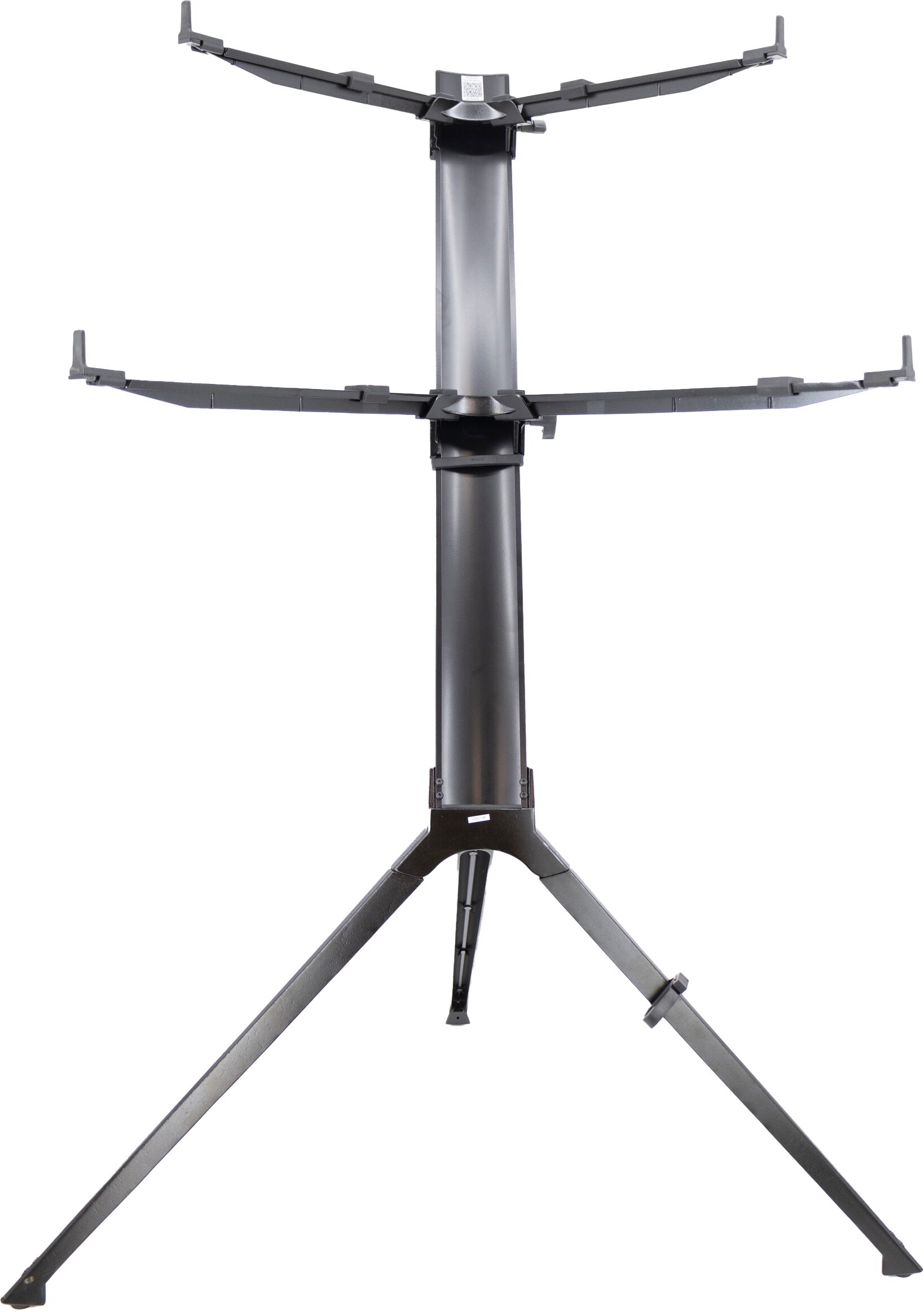 Quik Lok Stay Intruder 2-Tier Keyboard Stand, Black, Action Position Back