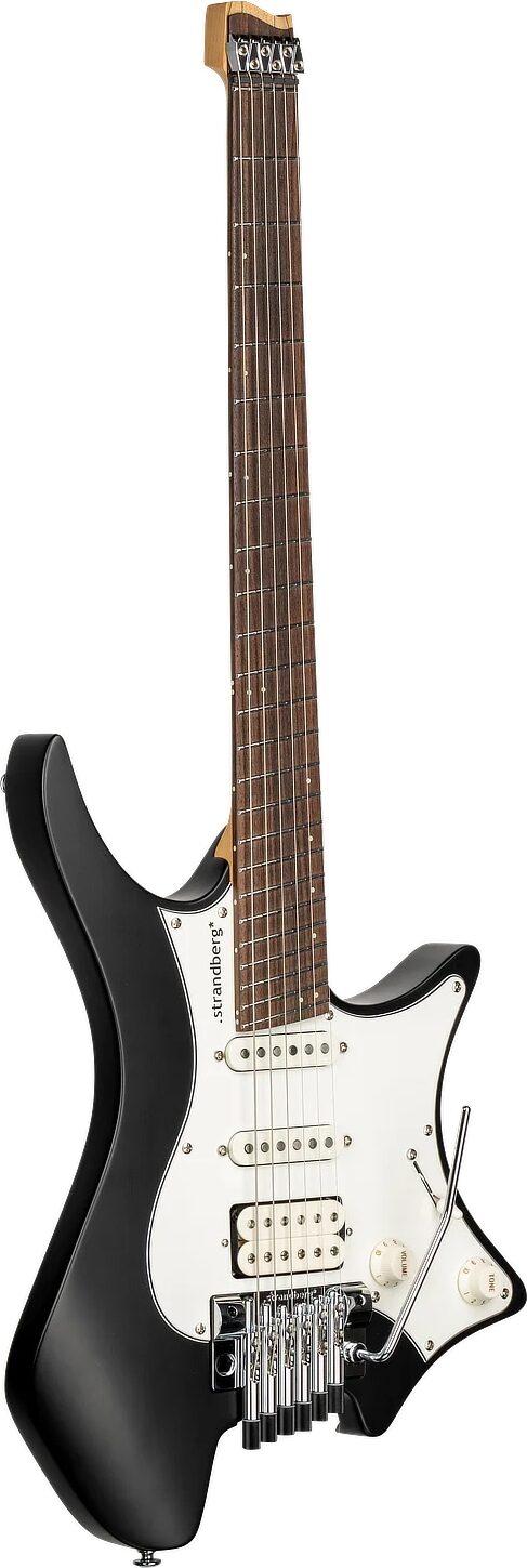 Strandberg Boden Classic NX 6 Tremolo Electric Guitar (with Gig Bag), Black, Action Position Back