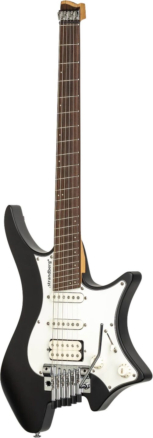 Strandberg Boden Classic NX 6 Tremolo Electric Guitar (with Gig Bag), Black, Action Position Back