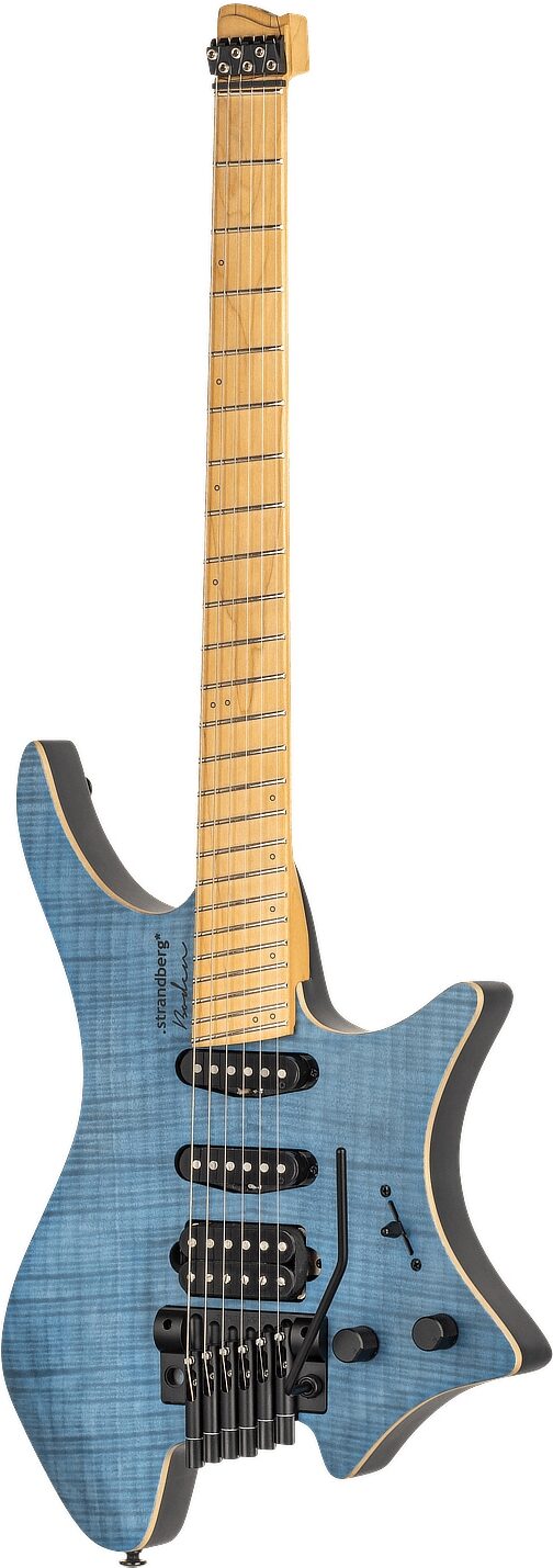 Strandberg Boden Standard NX 6 Tremolo Electric Guitar (with Gig Bag), Blue, Action Position Back