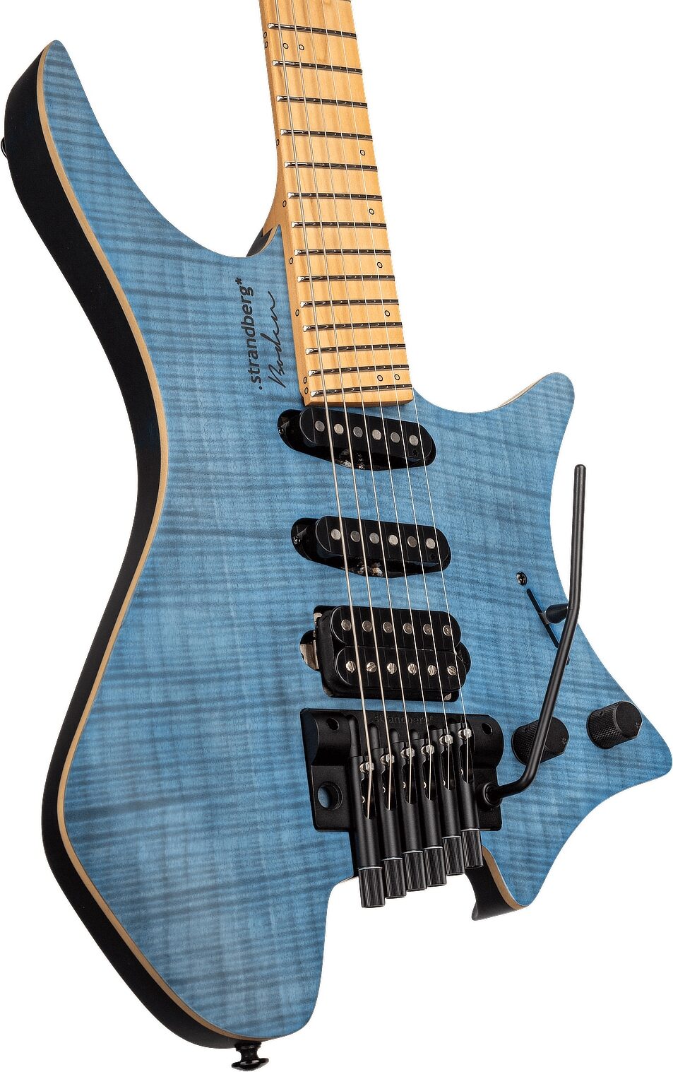 Strandberg Boden Standard NX 6 Tremolo Electric Guitar (with Gig Bag), Blue, Action Position Back