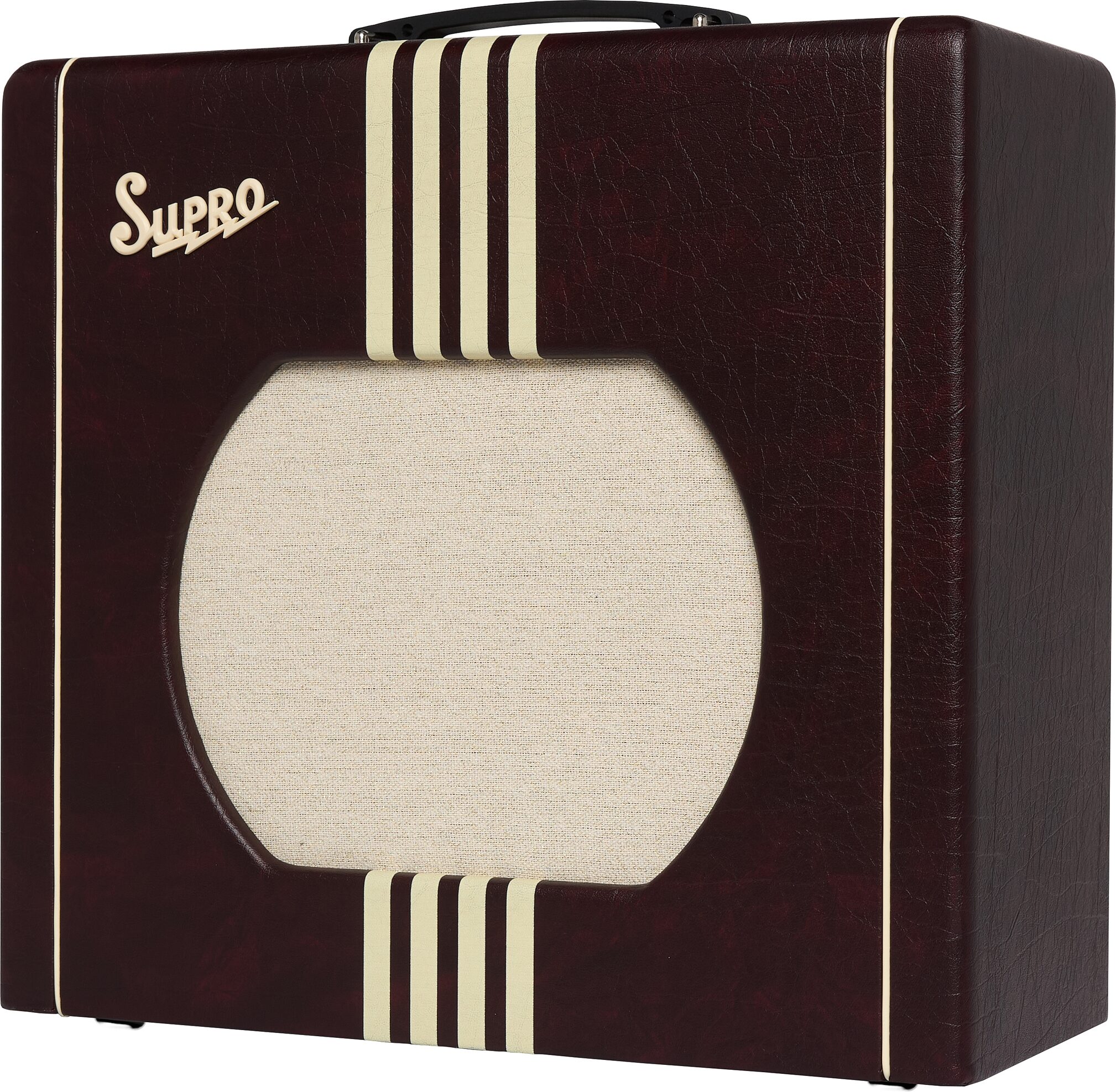Supro Delta King 12 Guitar Combo Amplifier (15 Watts, 1x12"), Limited Edition Burgundy/Cream, Action Position Back