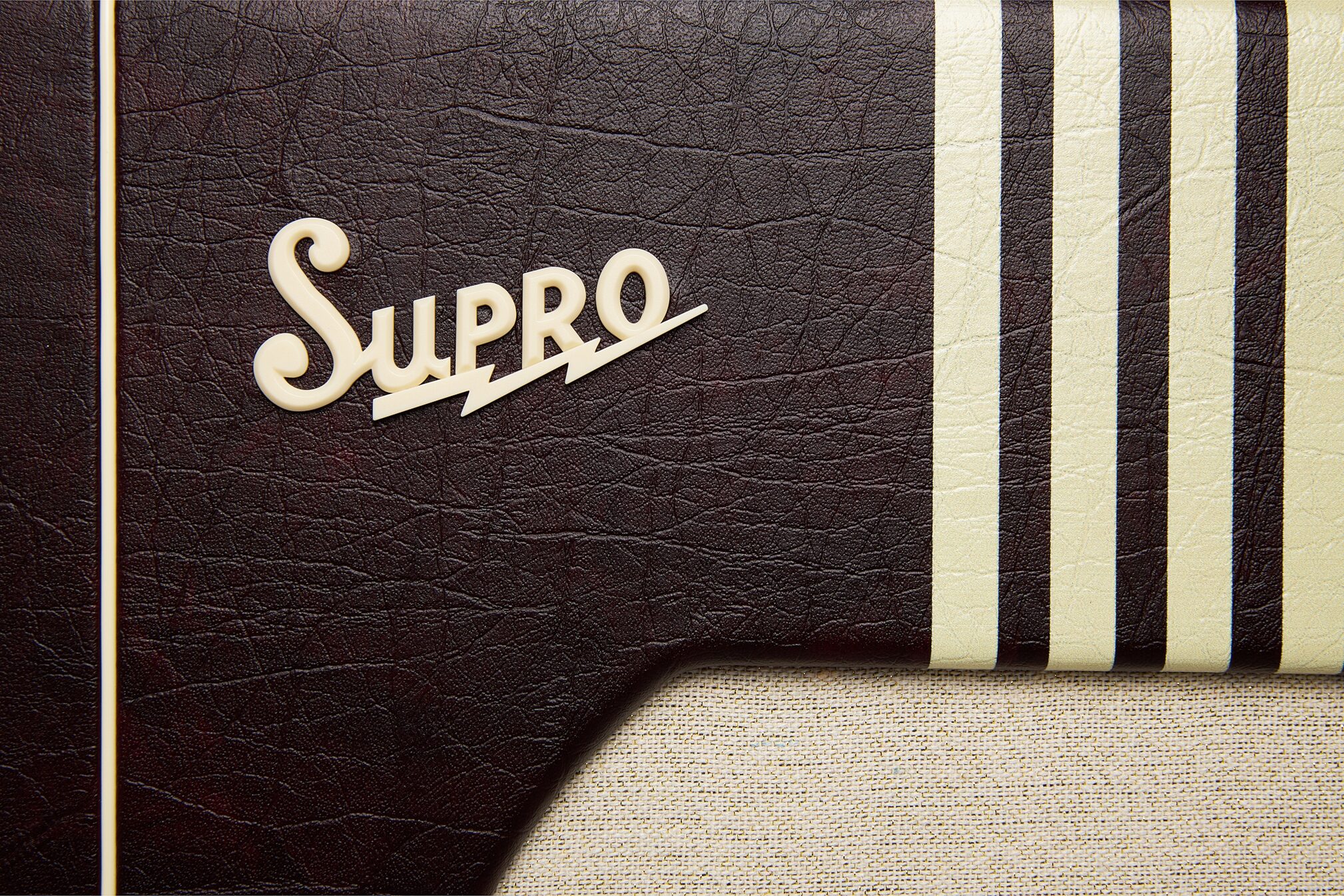 Supro Delta King 12 Guitar Combo Amplifier (15 Watts, 1x12"), Limited Edition Burgundy/Cream, Action Position Back