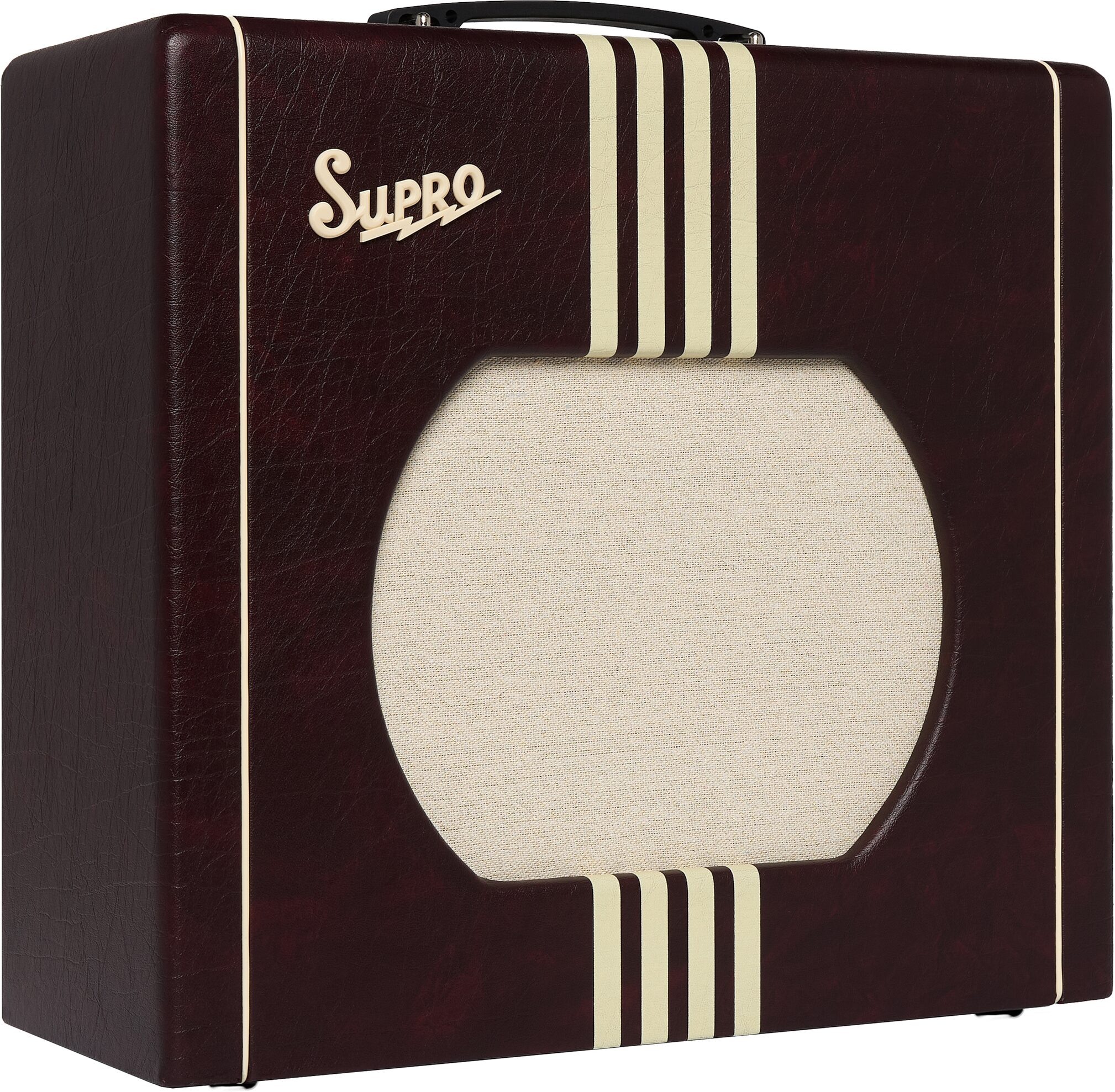 Supro Delta King 12 Guitar Combo Amplifier (15 Watts, 1x12"), Limited Edition Burgundy/Cream, Action Position Back