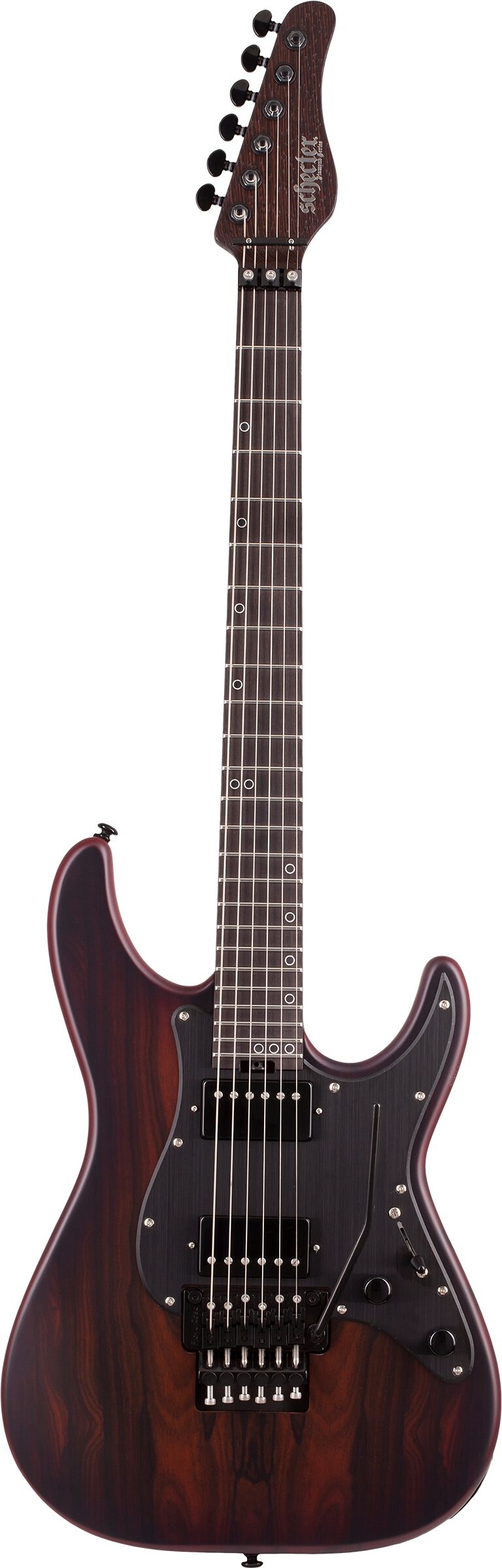Schecter SVS Exotic Electric Guitar, Ziricote, Action Position Back