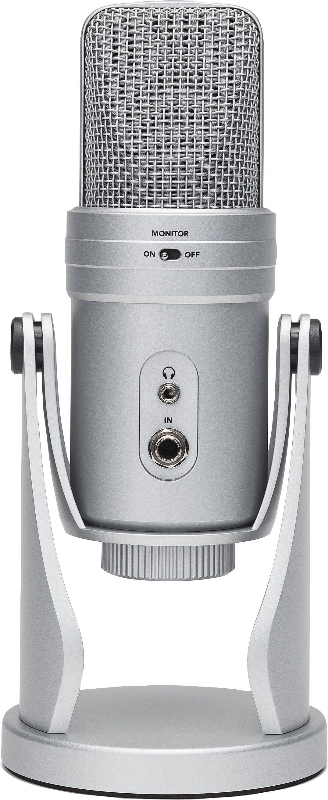 Samson G-Track Pro Studio USB Condenser Microphone, Silver, Action Position Back
