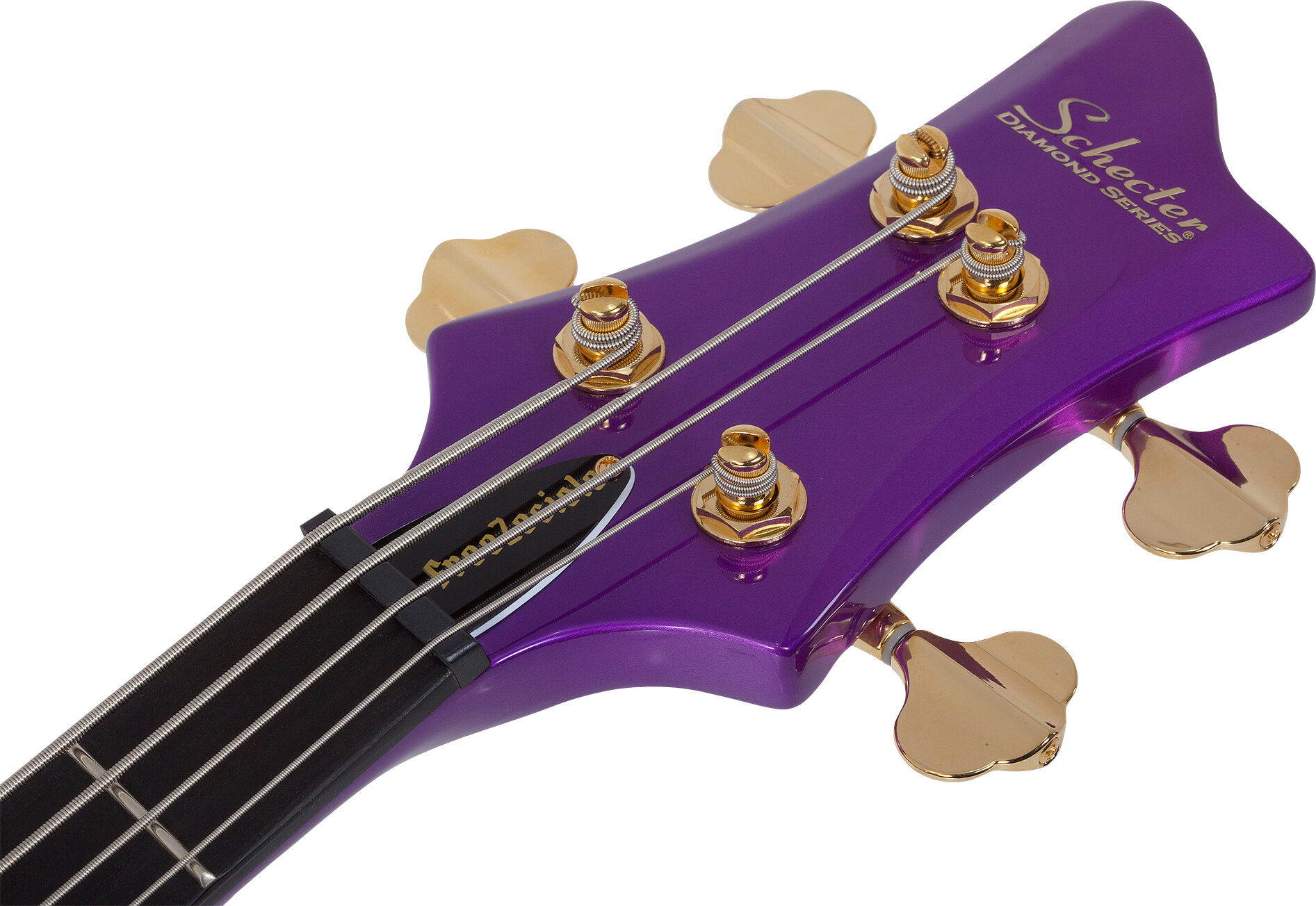 Schecter FreeZesicle 4 Electric Bass, Purple, Action Position Back