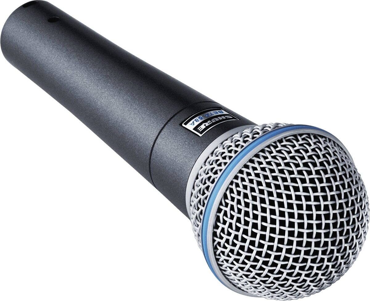 Shure Beta 58A Supercardioid Dynamic Microphone, With Tripod Boom Mic Stand, View2