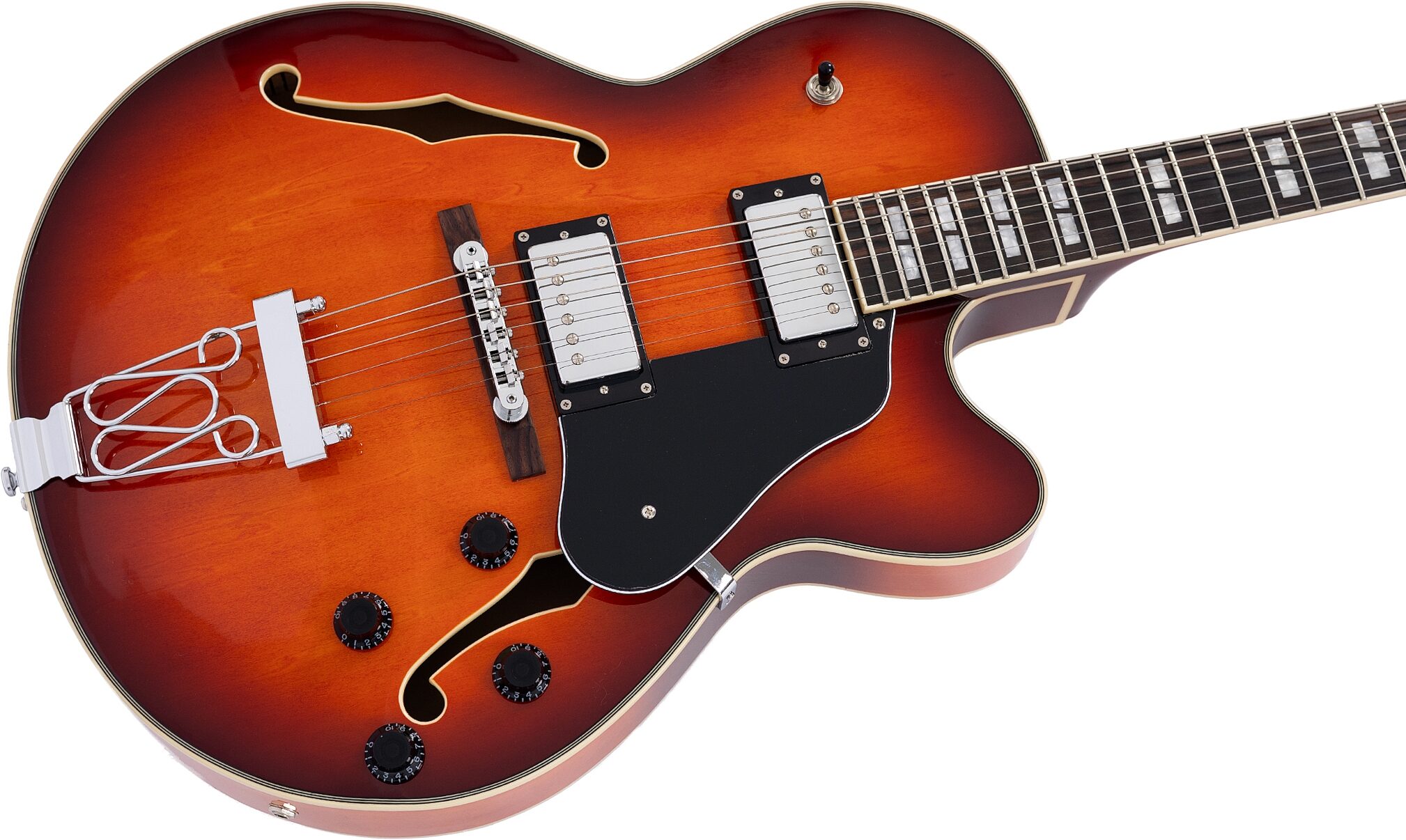 Sire Larry Carlton H7F Electric Guitar, Tobacco Sunburst, Action Position Back