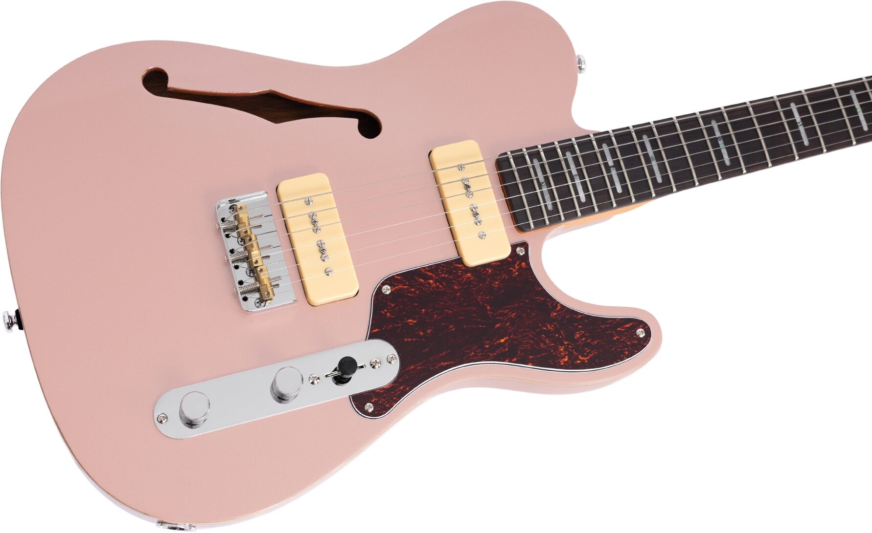 Sire Larry Carlton T7TM Electric Guitar, Rose Gold, Action Position Back