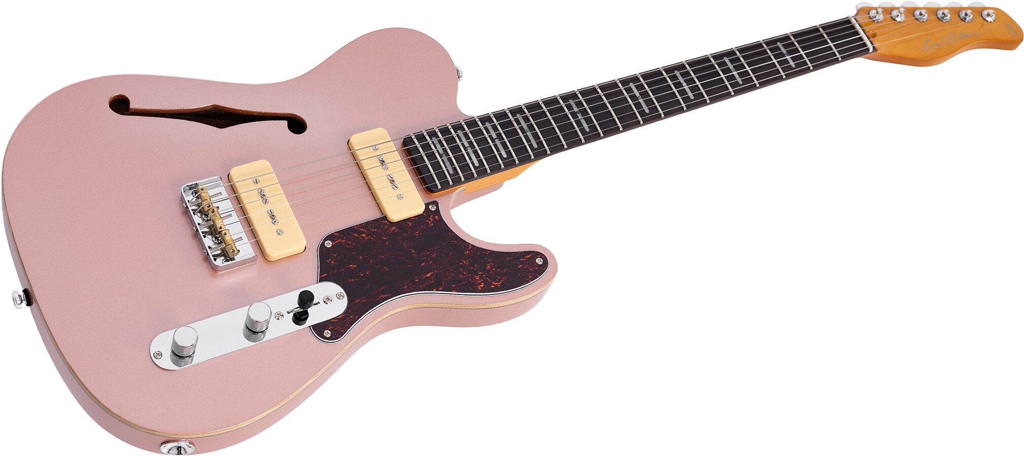 Sire Larry Carlton T7TM Electric Guitar, Rose Gold, Action Position Back