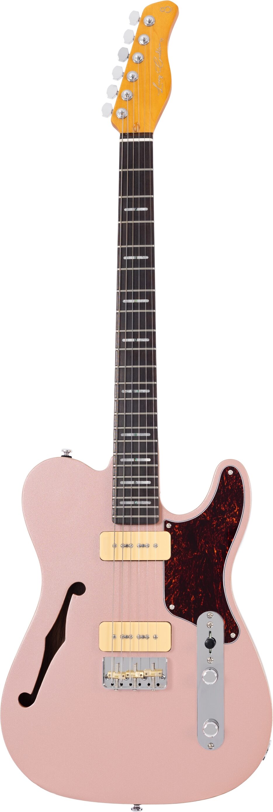 Sire Larry Carlton T7TM Electric Guitar, Rose Gold, Action Position Back
