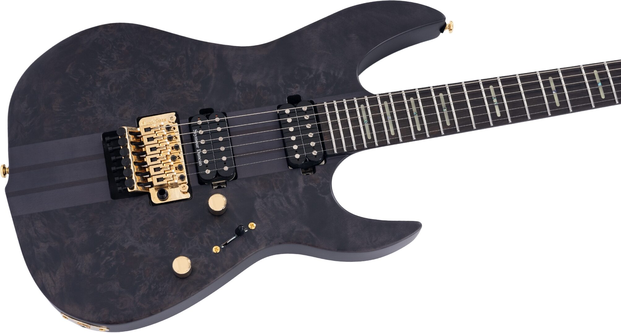Sire Larry Carlton X10 Electric Guitar (with Gig Bag), Transparent Black Satin, Action Position Back