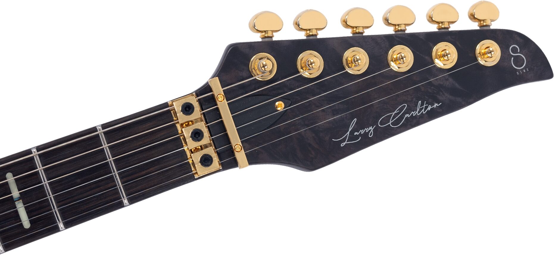 Sire Larry Carlton X10 Electric Guitar (with Gig Bag), Transparent Black Satin, Action Position Back