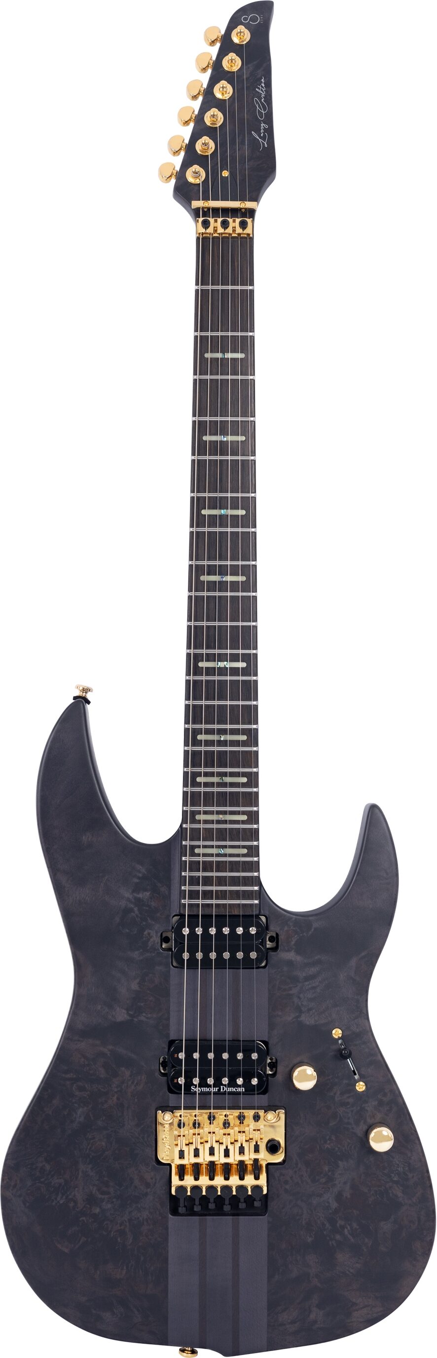 Sire Larry Carlton X10 Electric Guitar (with Gig Bag), Transparent Black Satin, Action Position Back
