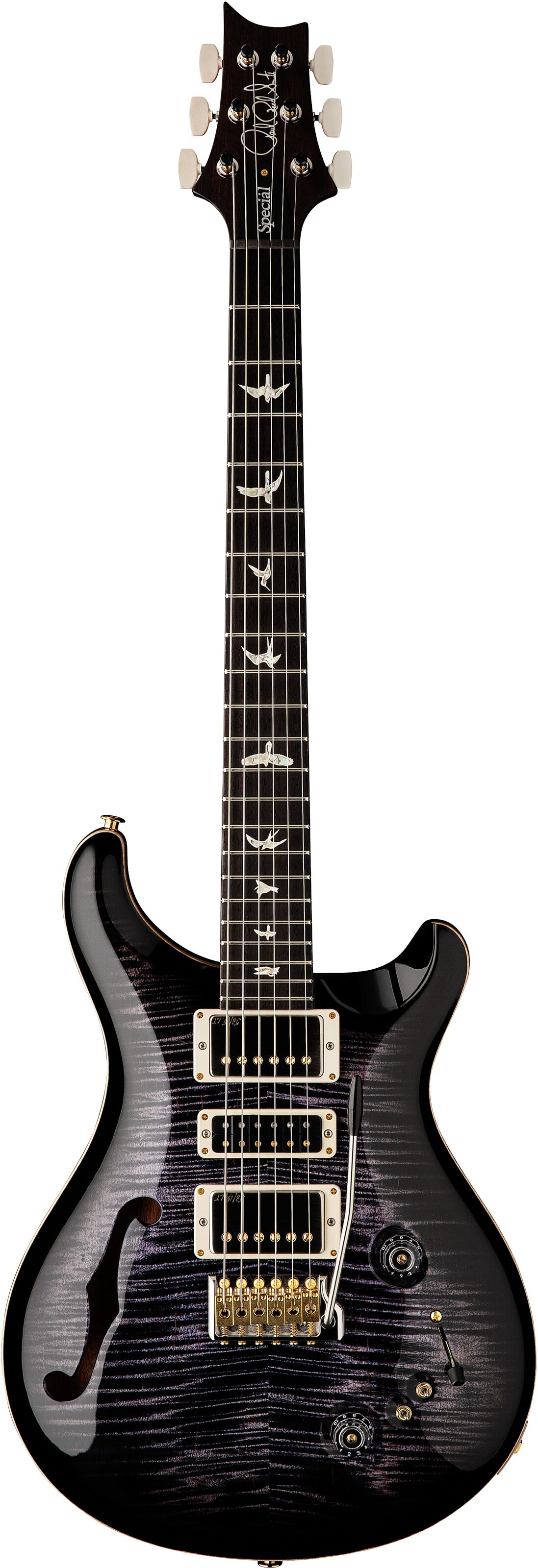 PRS Paul Reed Smith Special Semi-Hollowbody Electric Guitar (with Case), Purple Mist, Action Position Back