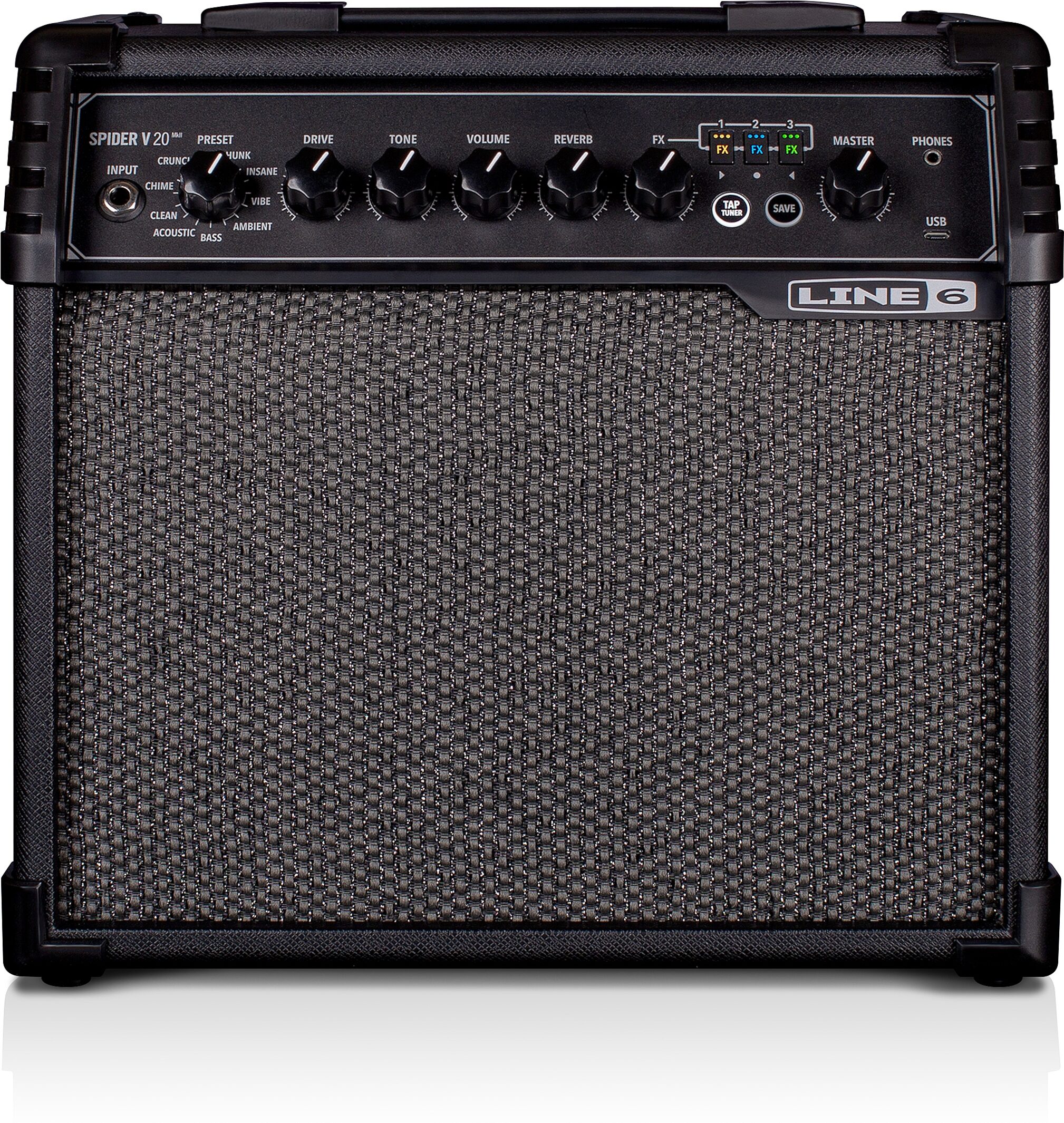 Line 6 Spider V 20 MkII Guitar Combo Amplifier (20 Watts, 1x8