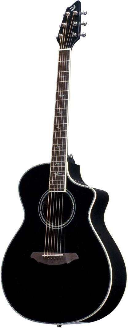 Breedlove C25CM Atlas Series Stage Black Magic Concert Acoustic-Electric Guitar (with Case), Main