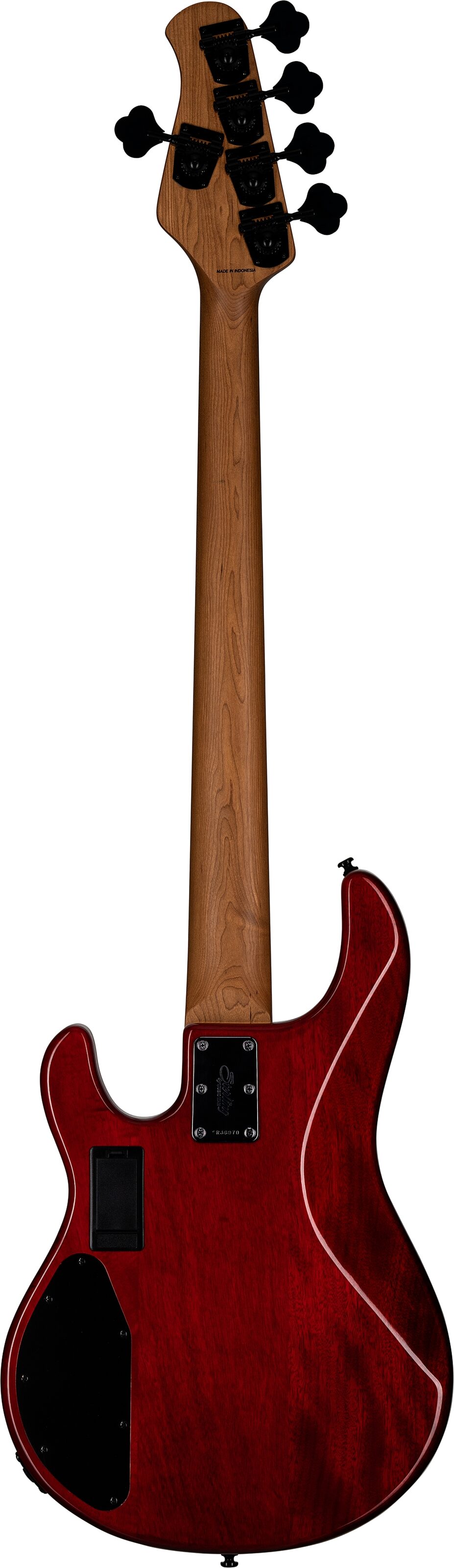 Sterling by Music Man Ray35HH Spalted Maple Electric Bass (with Gig Bag), Action Position Back