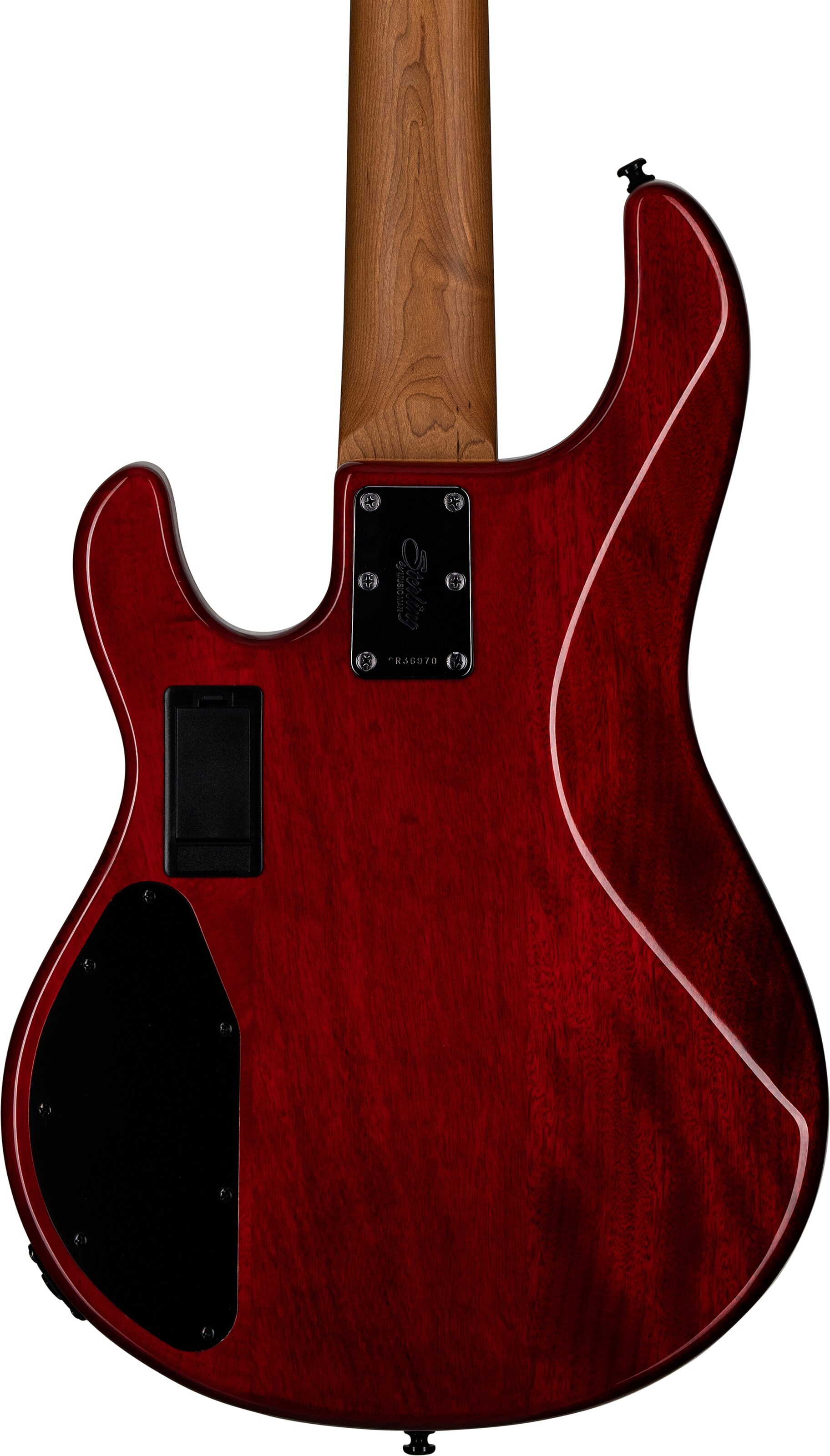 Sterling by Music Man Ray35HH Spalted Maple Electric Bass (with Gig Bag), Action Position Back