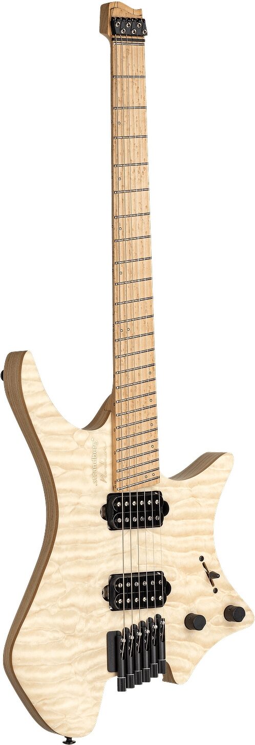 Strandberg Boden Original NX6 Electric Guitar (with Gig Bag), Natural Quilt, Action Position Back