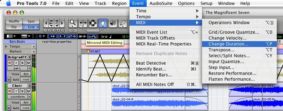 Digidesign Pro Tools LE Upgrade, Streamlined Menus