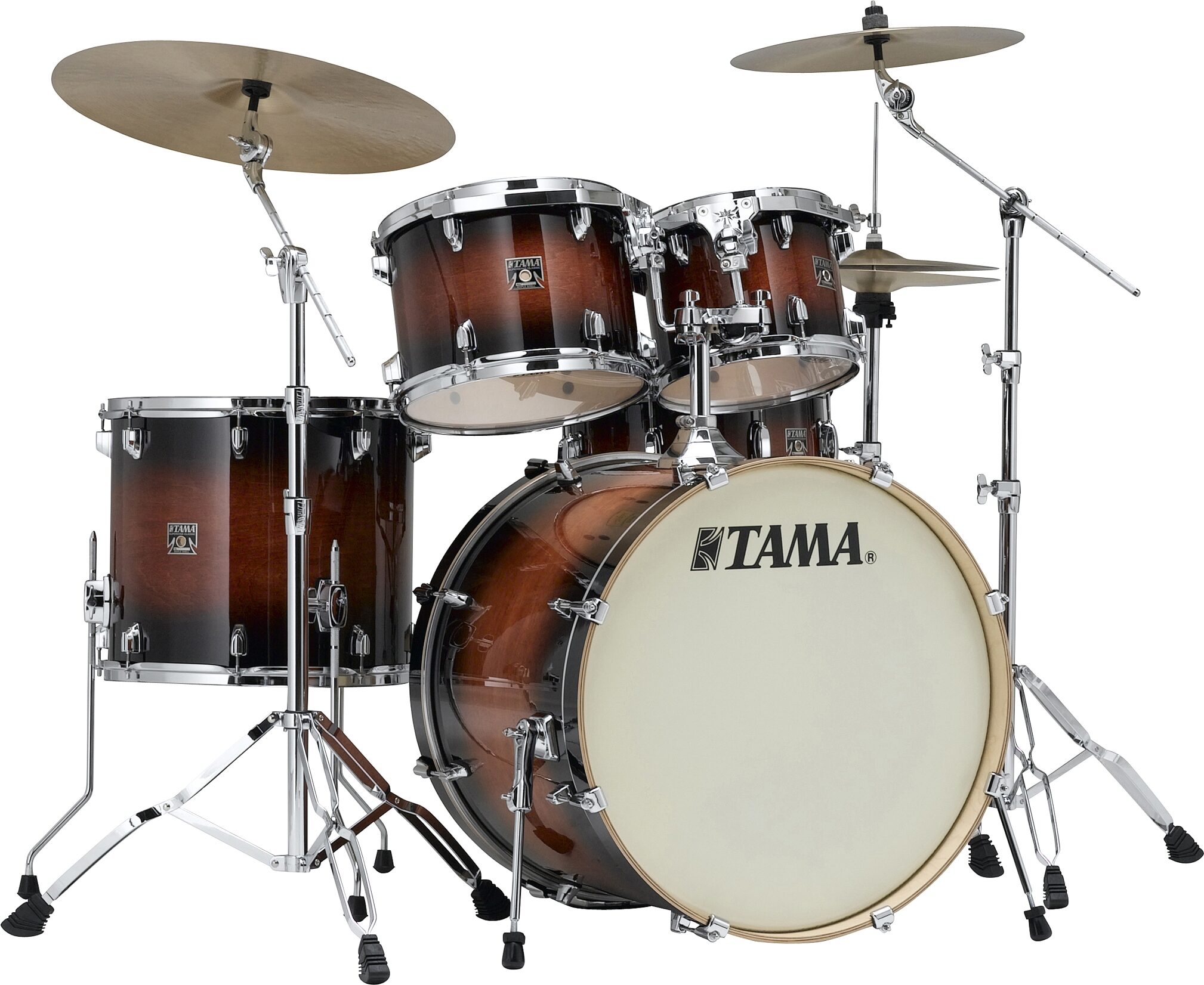 Tama CL52KS Superstar Classic Drum Shell Kit, 5-Piece, Mahogany Burst, Action Position Back