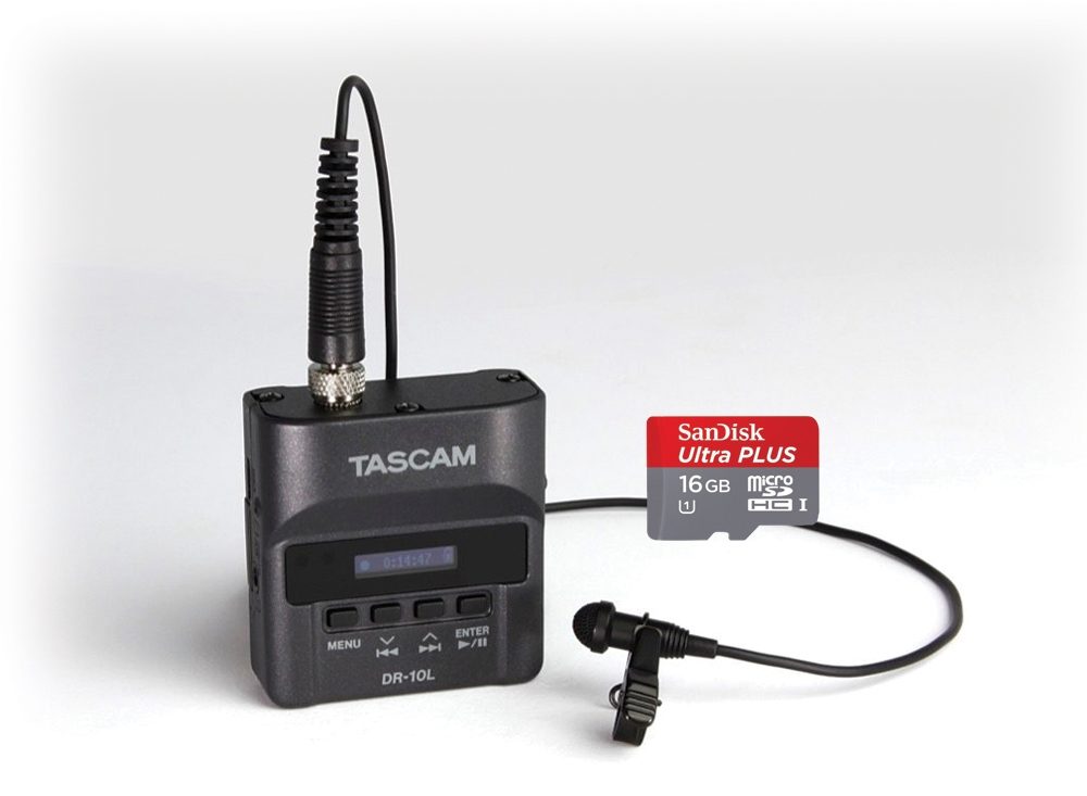 TASCAM DR-10L Digital Audio Recorder (with Lavalier Microphone), tascam