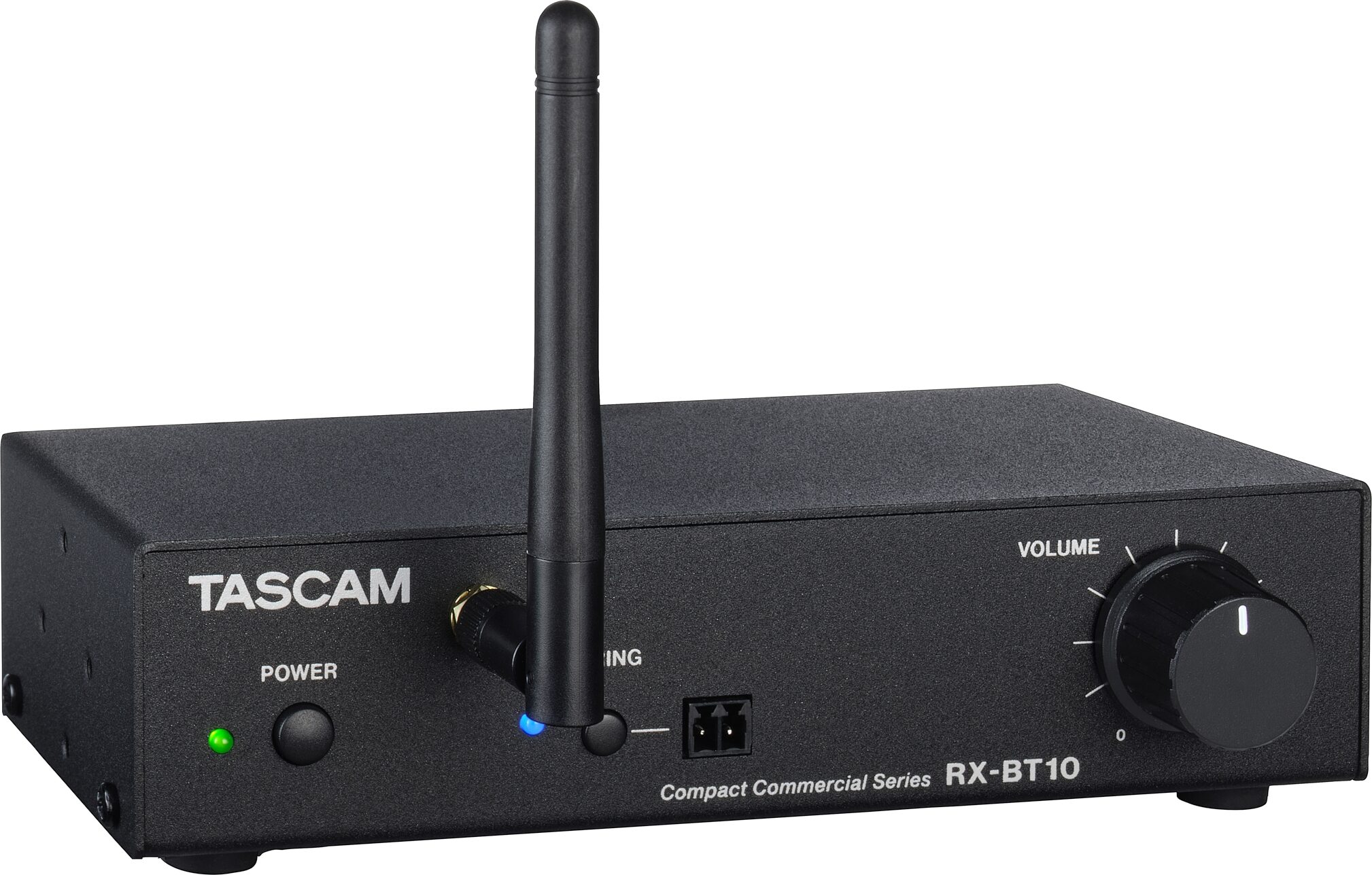 TASCAM RX-BT10 Compact Stereo Bluetooth Receiver, New, Action Position Back