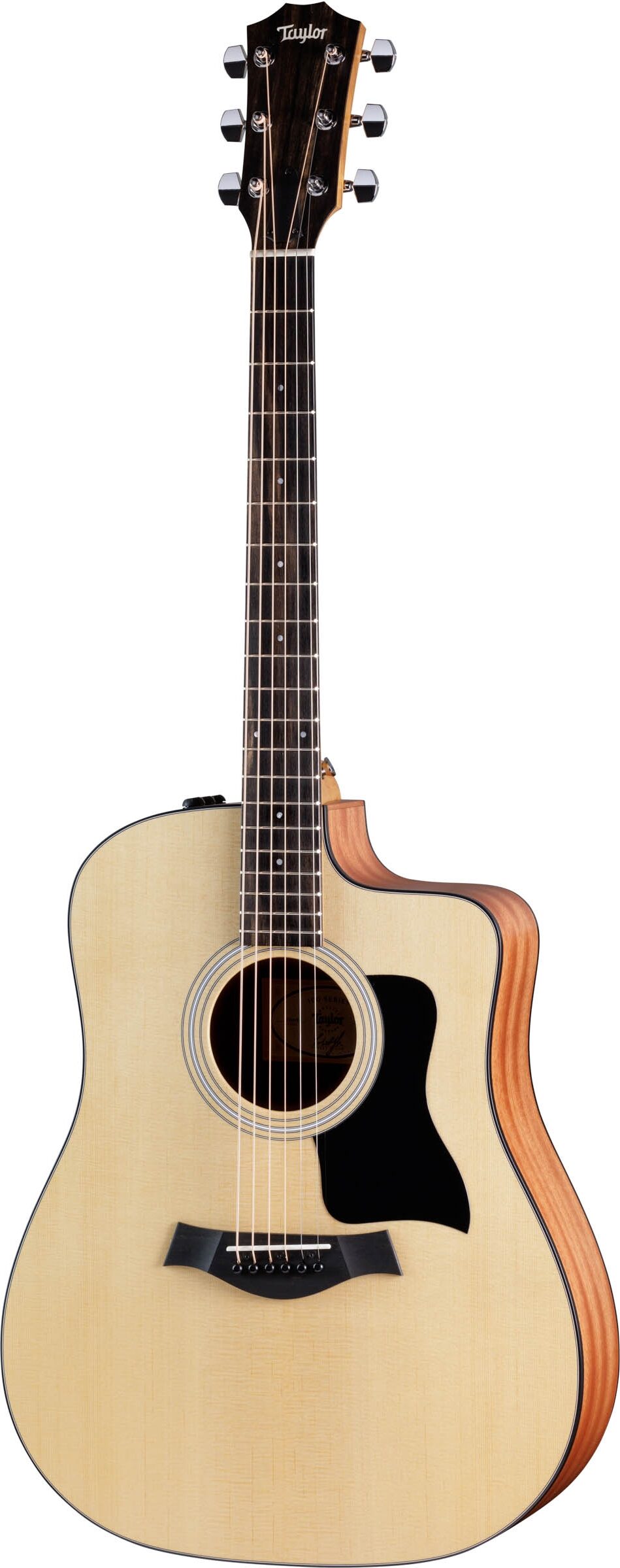 Taylor 110ce-S Dreadnought Acoustic Electric Guitar (with Gig Bag), Action Position Back