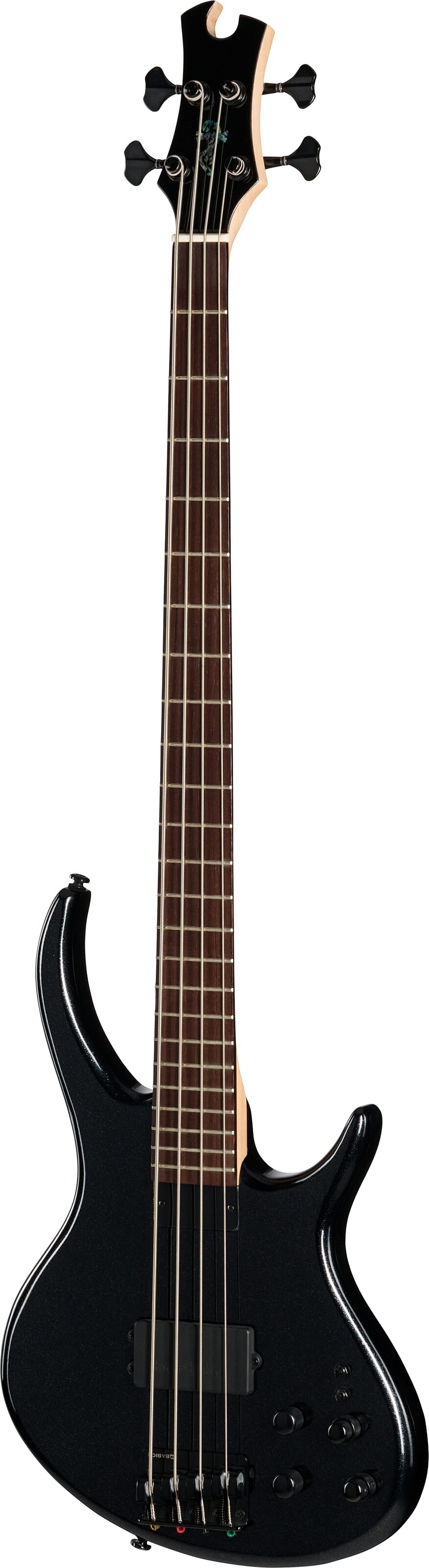 Tobias Growler IV Premium Electric Bass (with Gig Bag), Black Pearl, Action Position Back