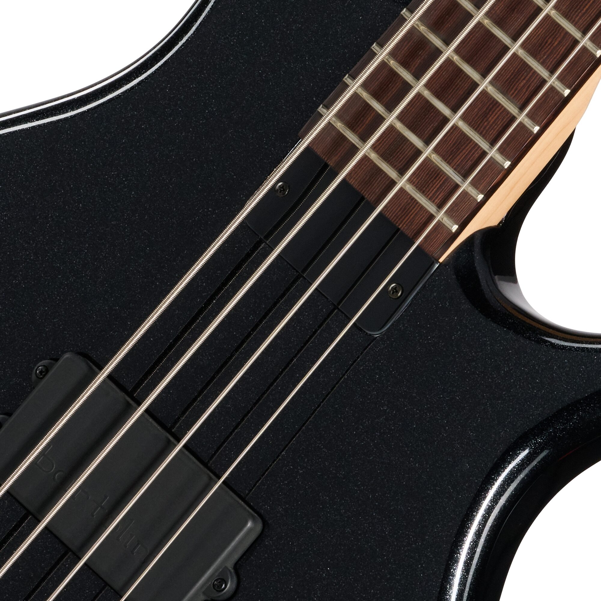 Tobias Growler IV Premium Electric Bass (with Gig Bag), Black Pearl, Action Position Back