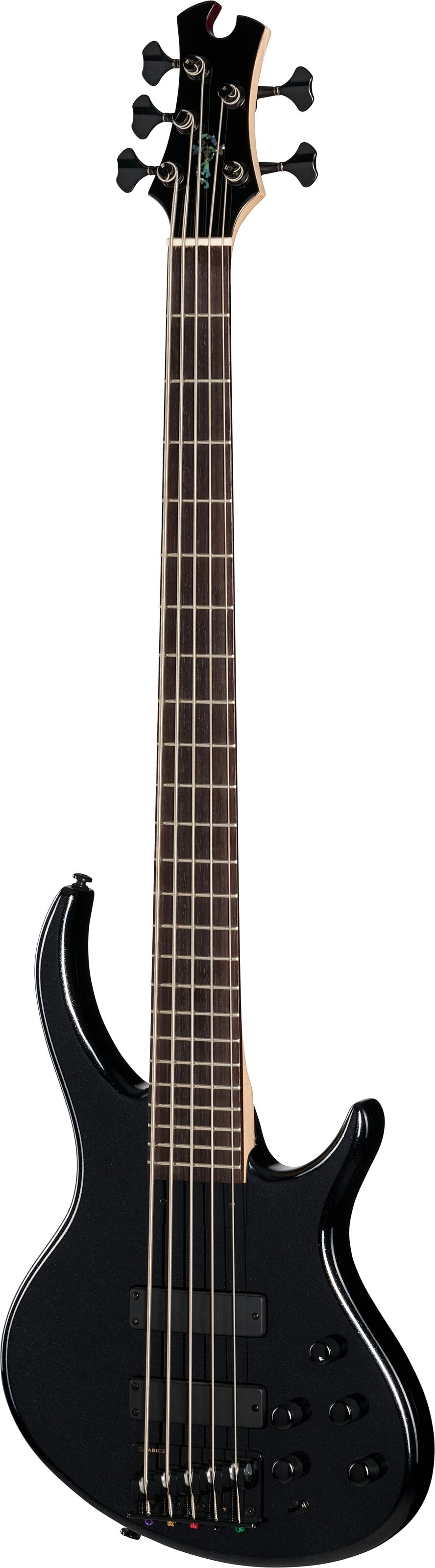 Tobias Killer B V Electric Bass, 5-String (with Gig Bag), Black Pearl, Action Position Back