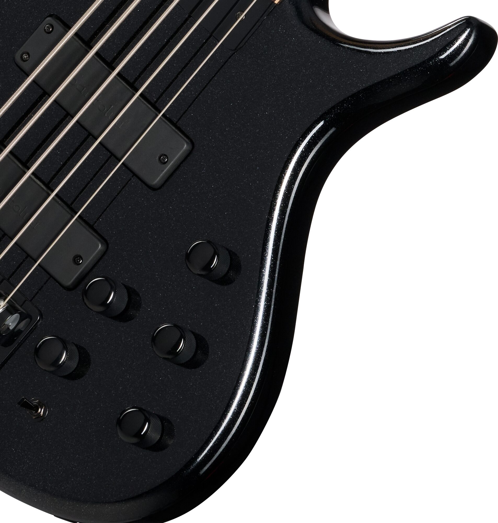 Tobias Killer B V Electric Bass, 5-String (with Gig Bag), Black Pearl, Action Position Back