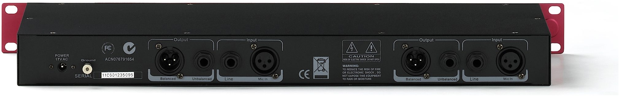 SM Pro Audio TC02 Dual Channel Tube Preamp, Back