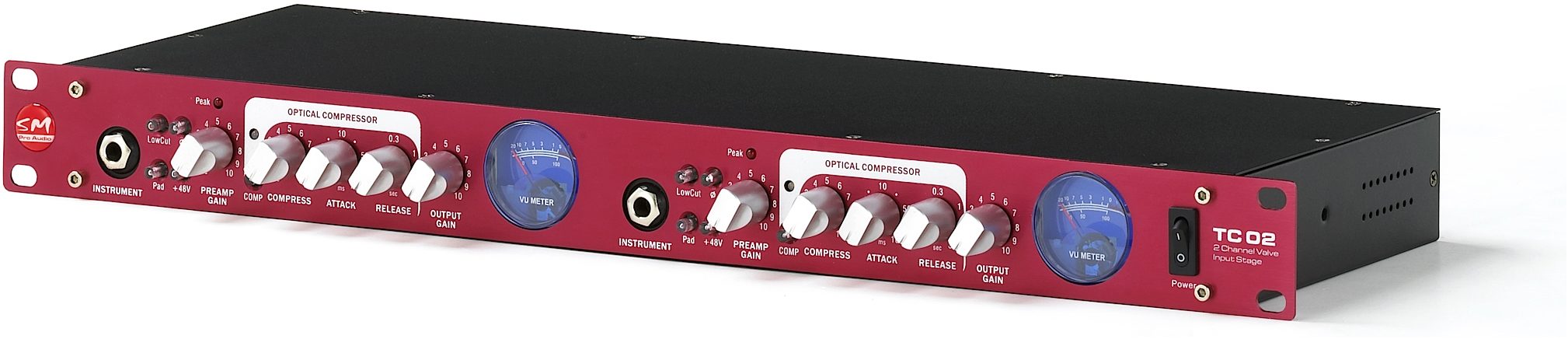 SM Pro Audio TC02 Dual Channel Tube Preamp, Right Side