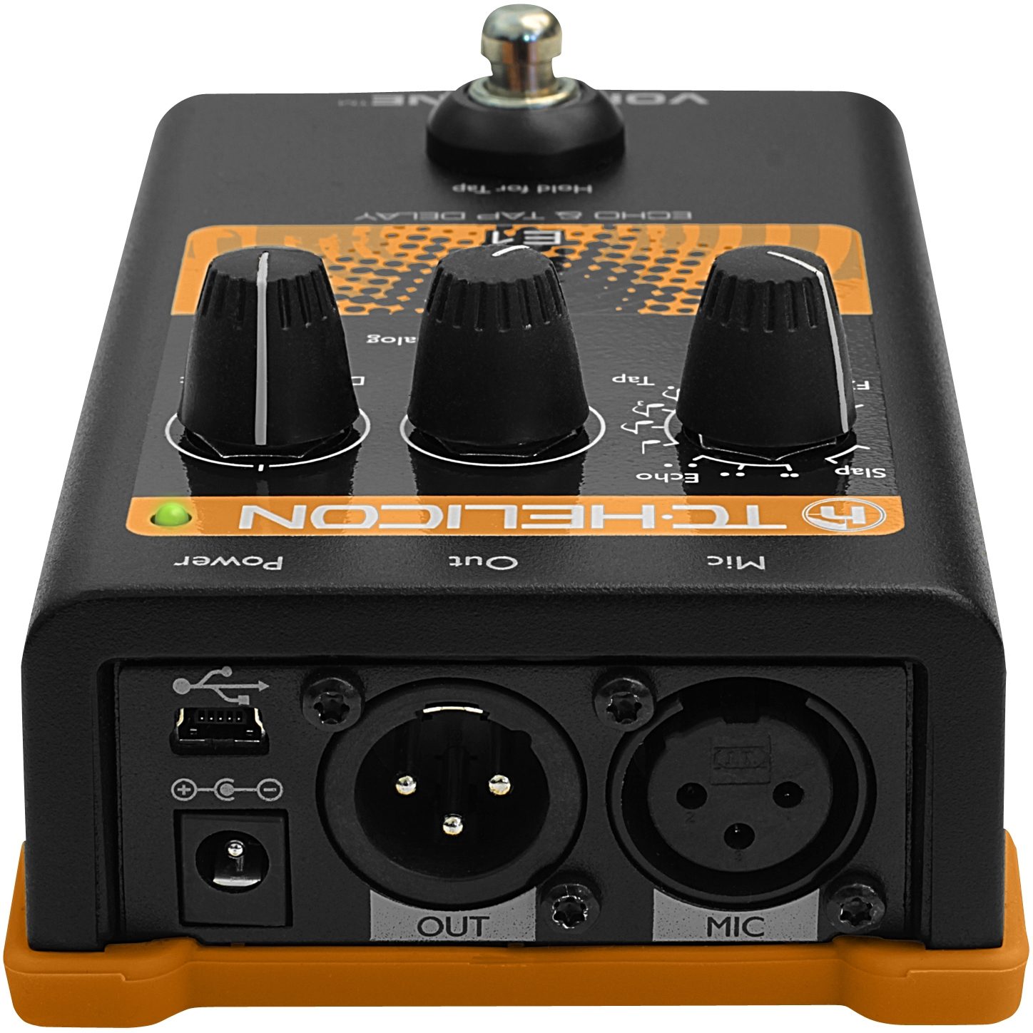 Tom Audreath Abnormaal droog TC-Helicon VoiceTone E1 Echo And Tap Delay Vocal Effects Pedal