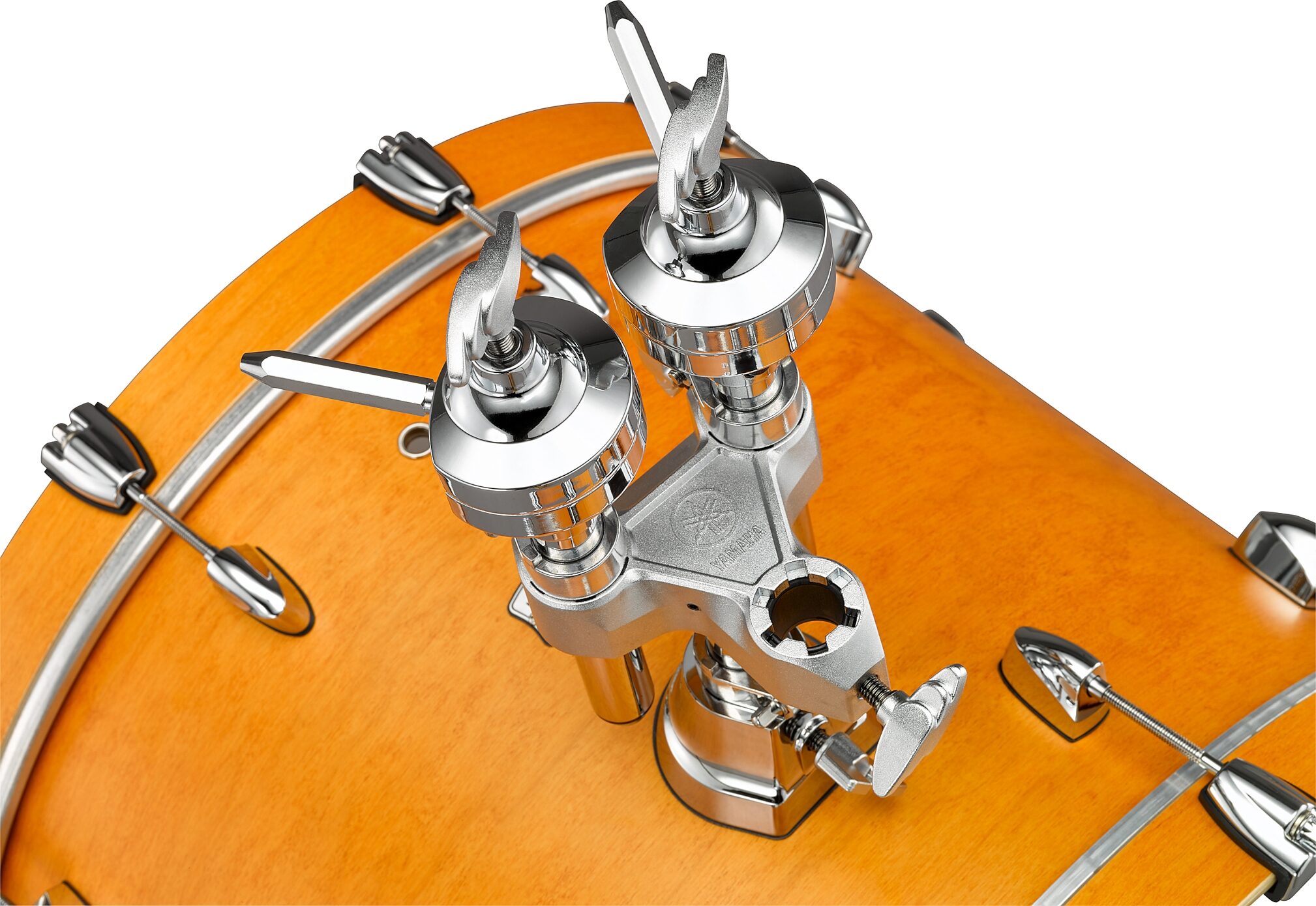 Yamaha TMP2F4 Tour Custom Maple Drum Shell Kit, 4-Piece, Caramel Satin, Action Position Back