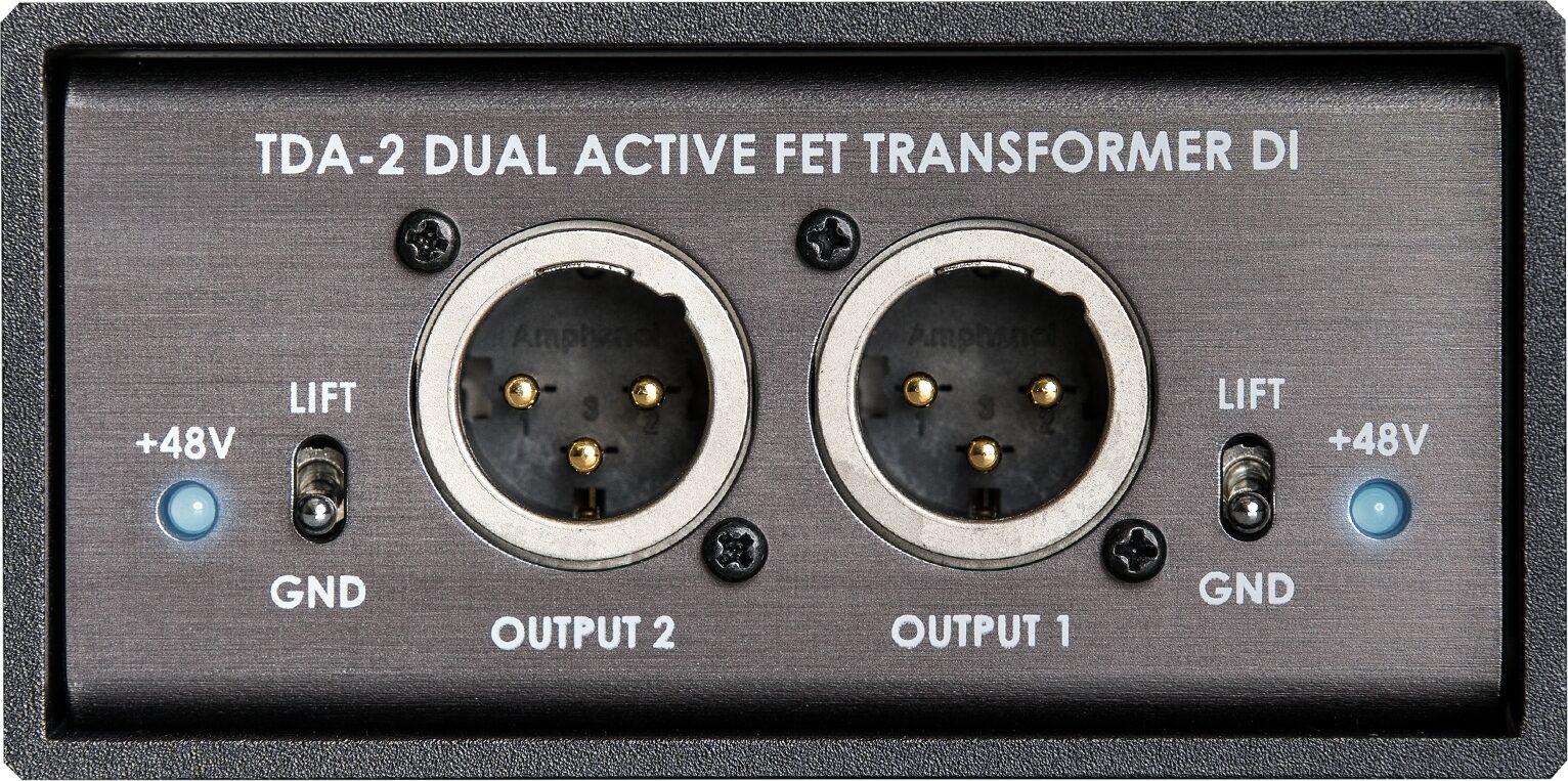 Telefunken TDA-2 Dual Active FET Transformer DI Direct Box, Front
