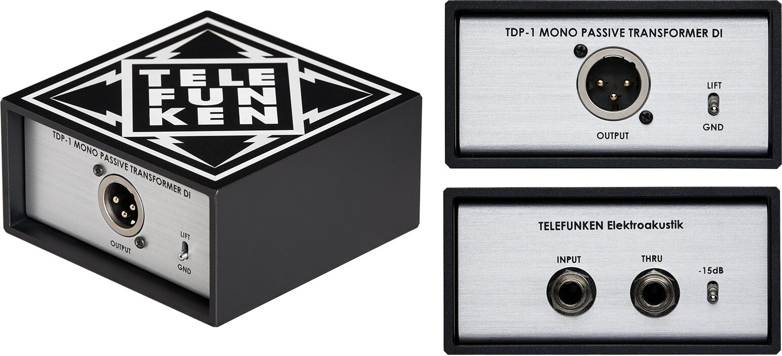 Telefunken TDP-1 Mono Passive Transformer DI Direct Box, All Angles